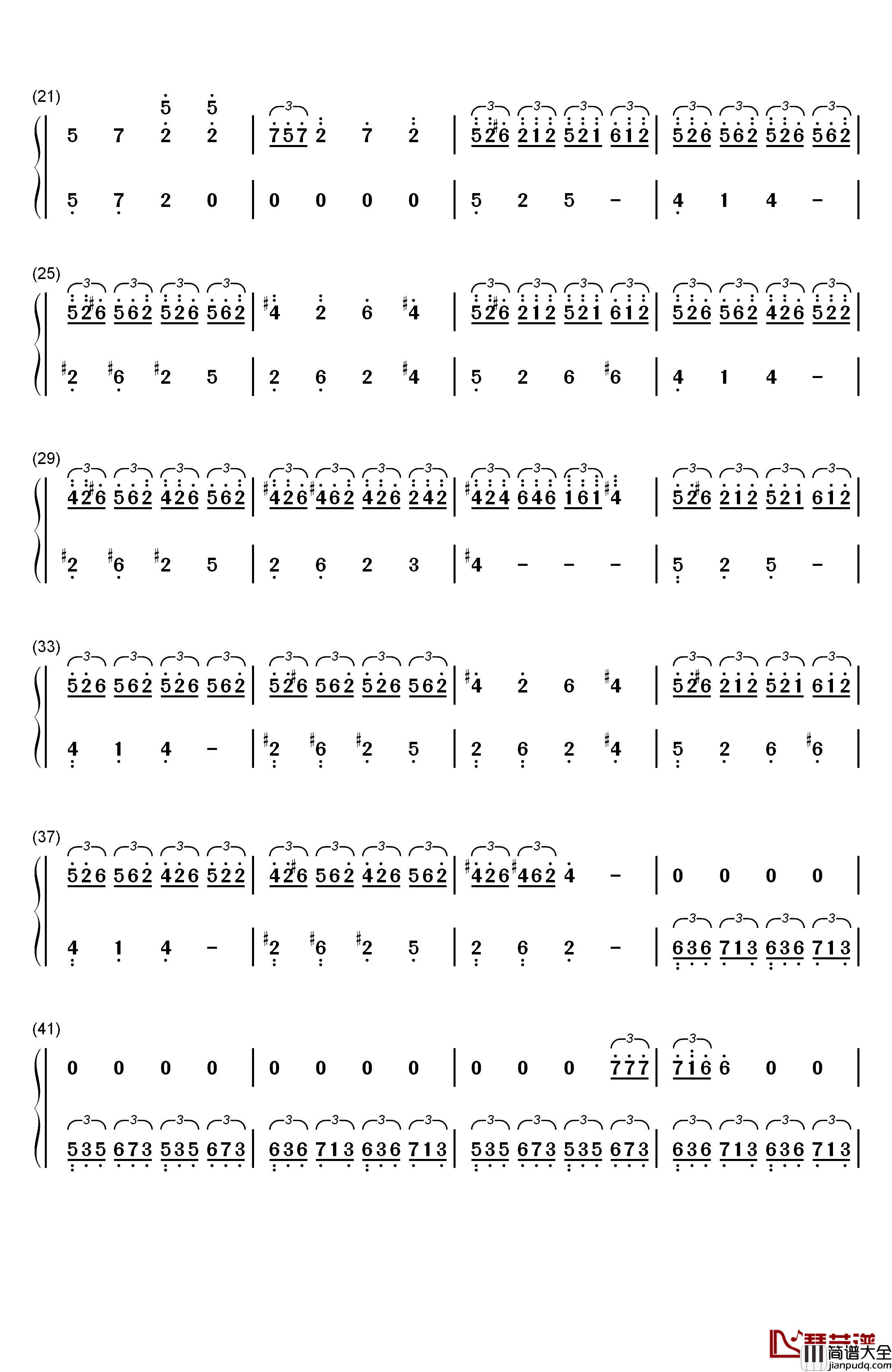 Letting_Go钢琴简谱_数字双手_Isaac_Shepard