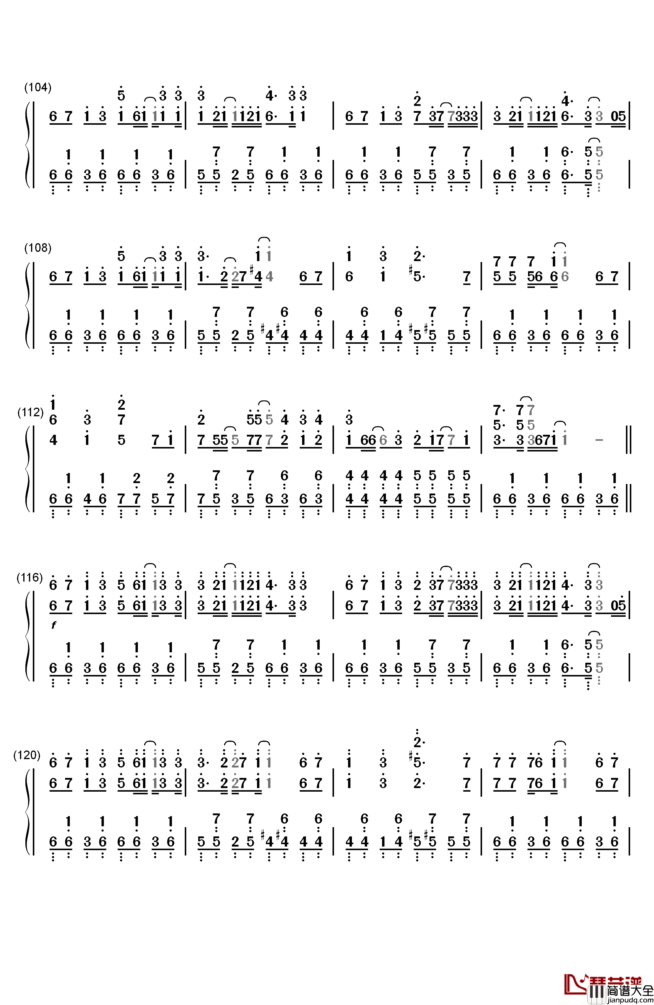 初音ミクの戸惑钢琴简谱_数字双手_初音未来