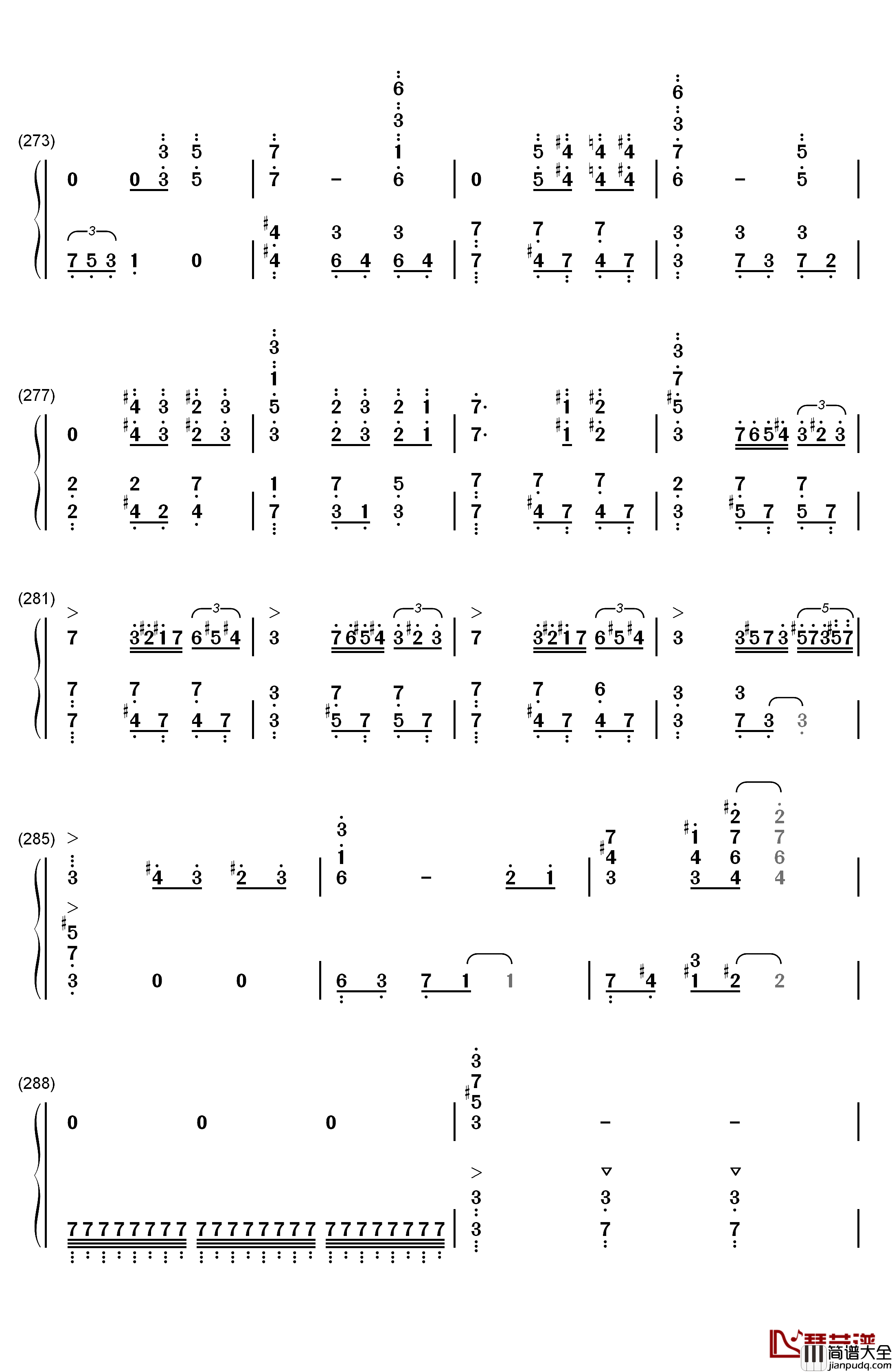 世界の約束钢琴简谱_数字双手_倍赏千惠子