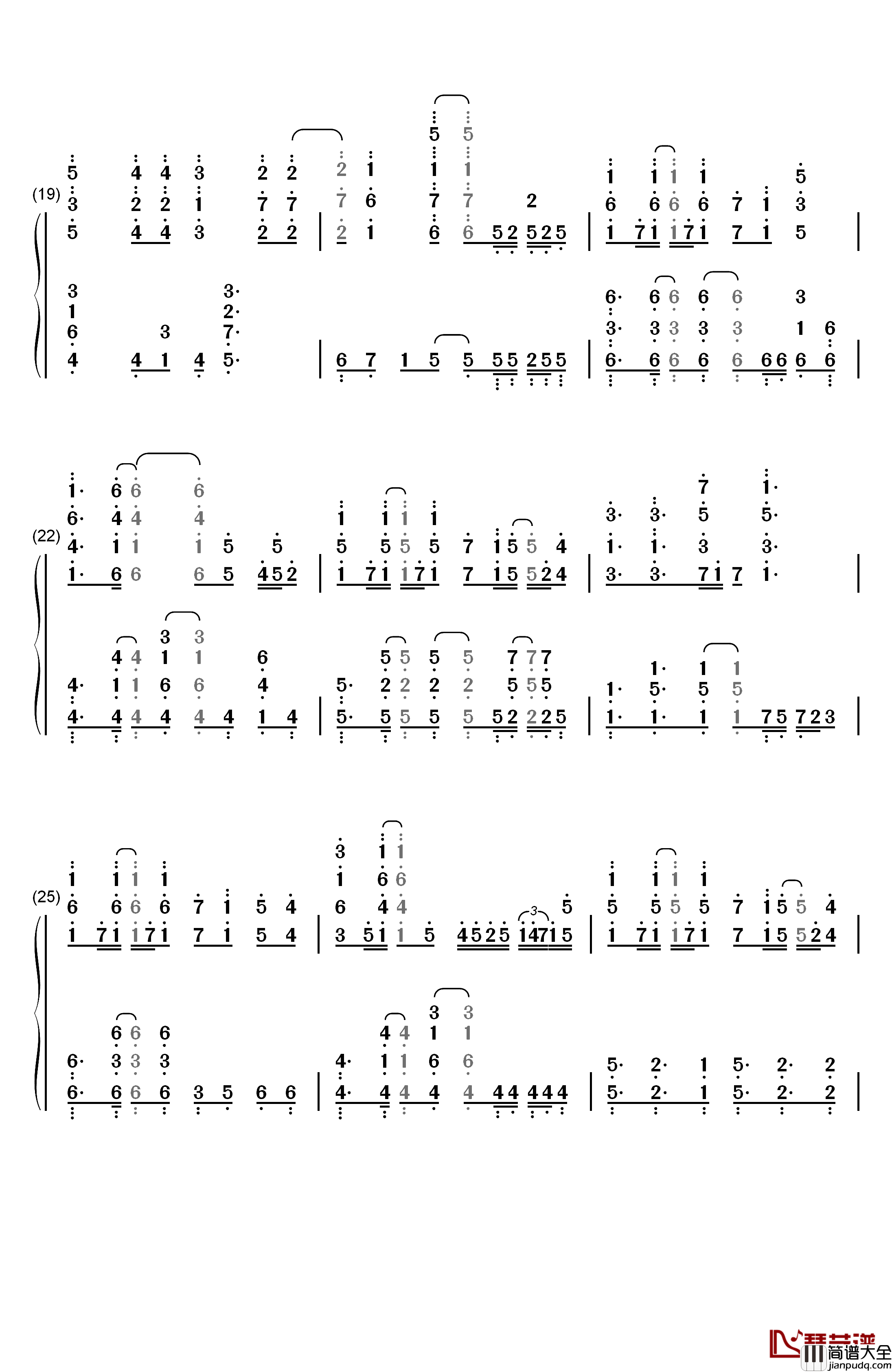Katharsis钢琴简谱_数字双手_TK_from_凛冽时雨