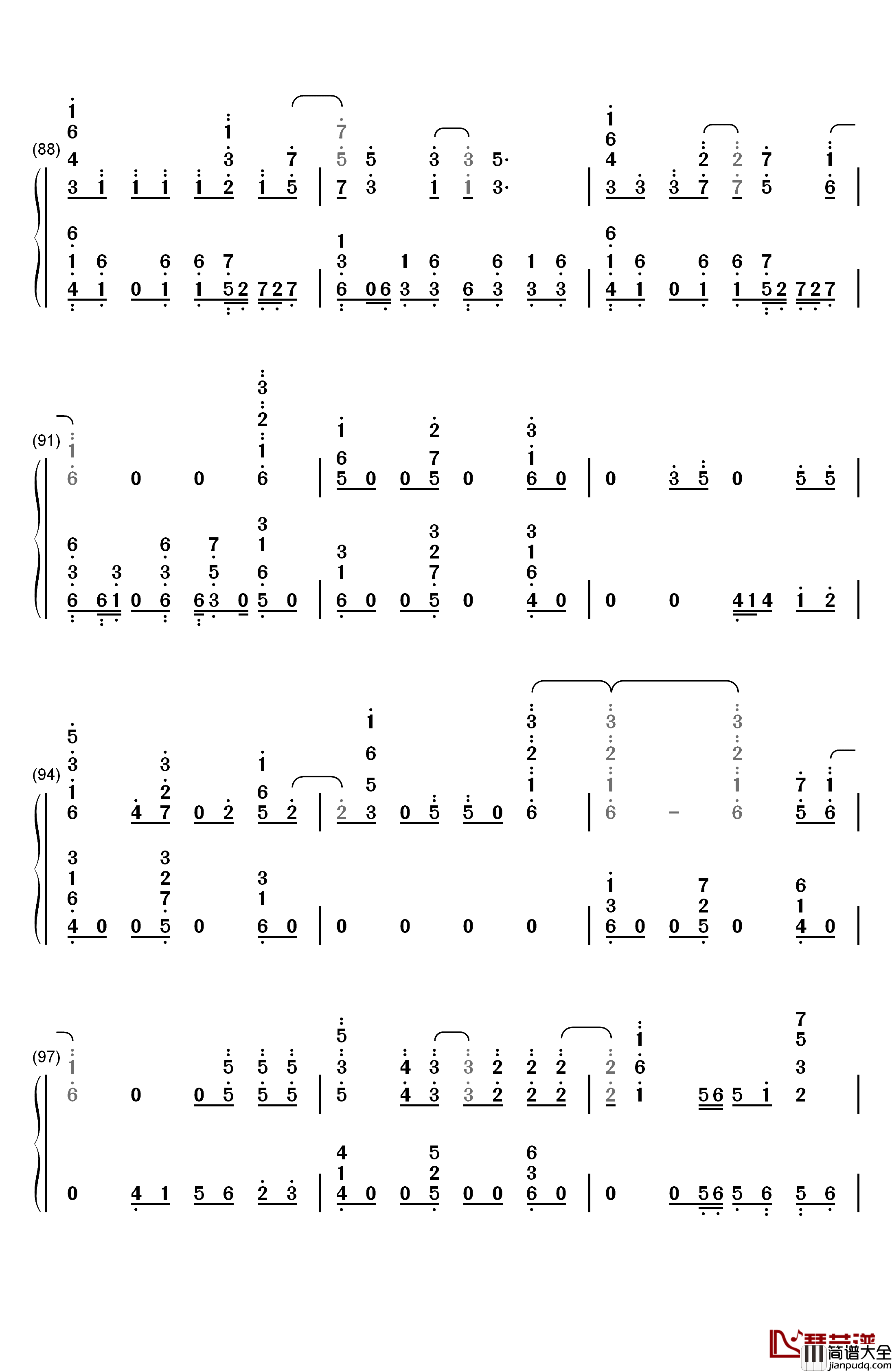 Katharsis钢琴简谱_数字双手_TK_from_凛冽时雨
