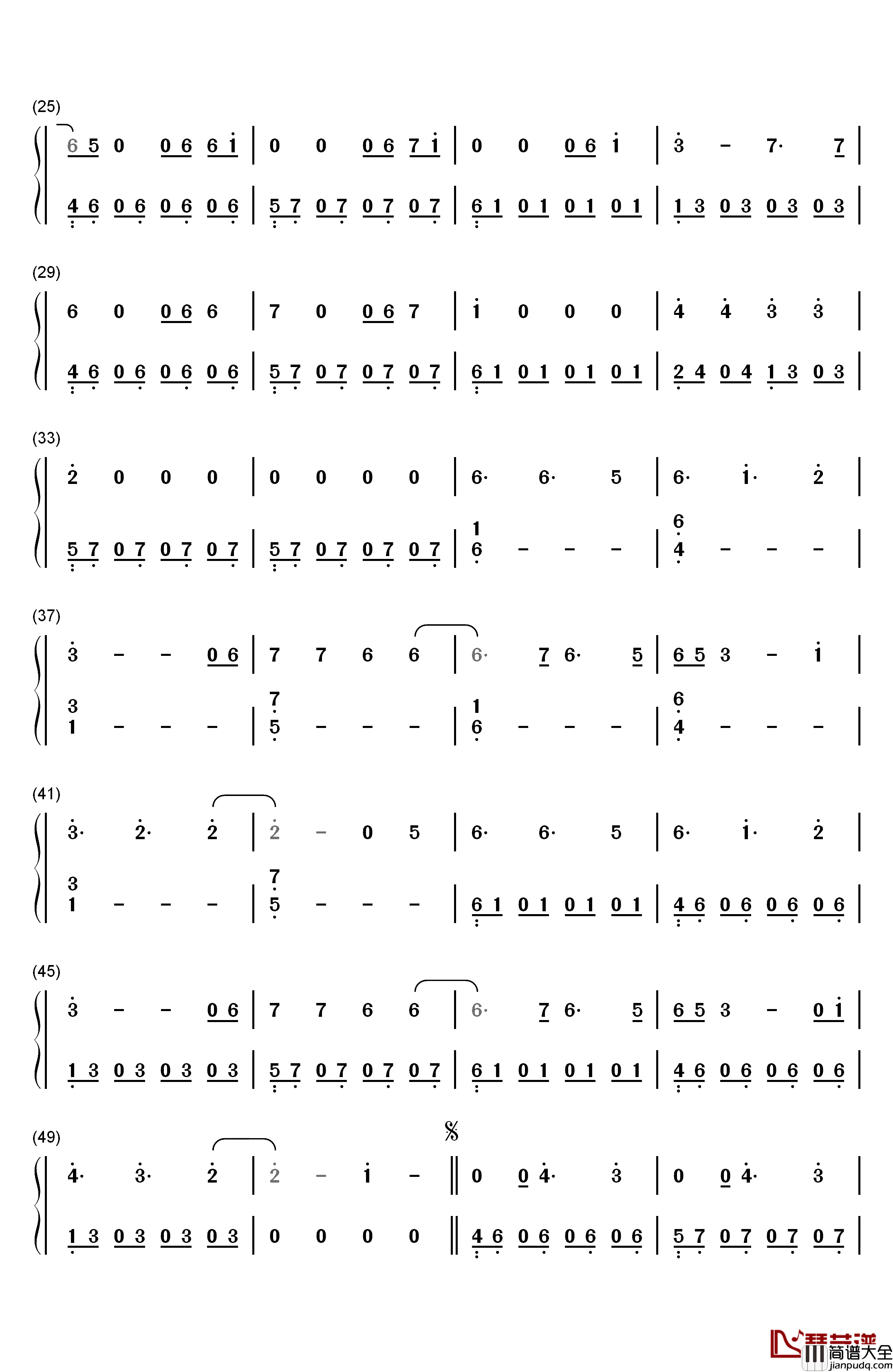 Waves钢琴简谱_数字双手_Dean_Lewis