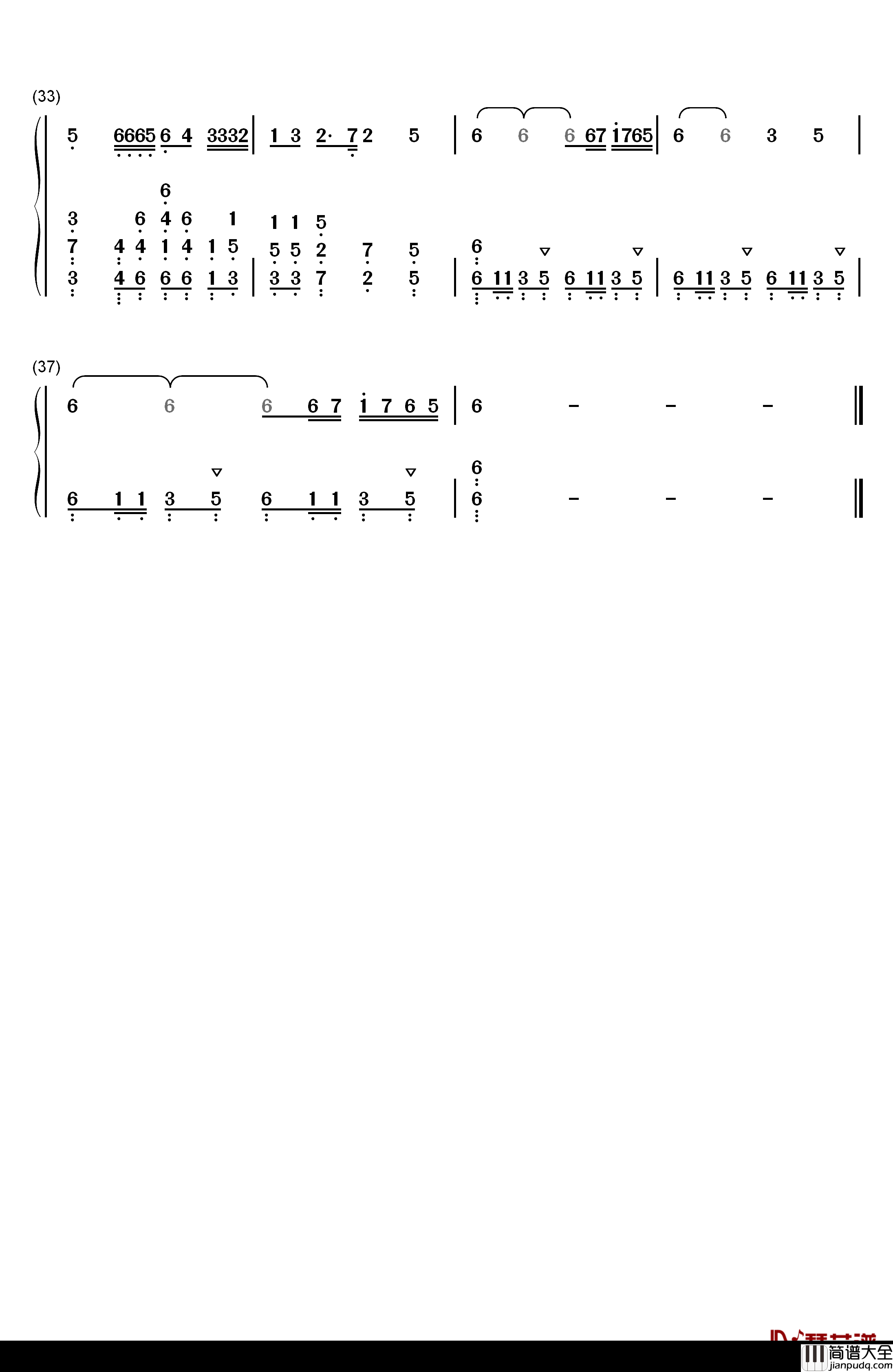 Trouble_is_a_friend钢琴简谱_数字双手_lenka