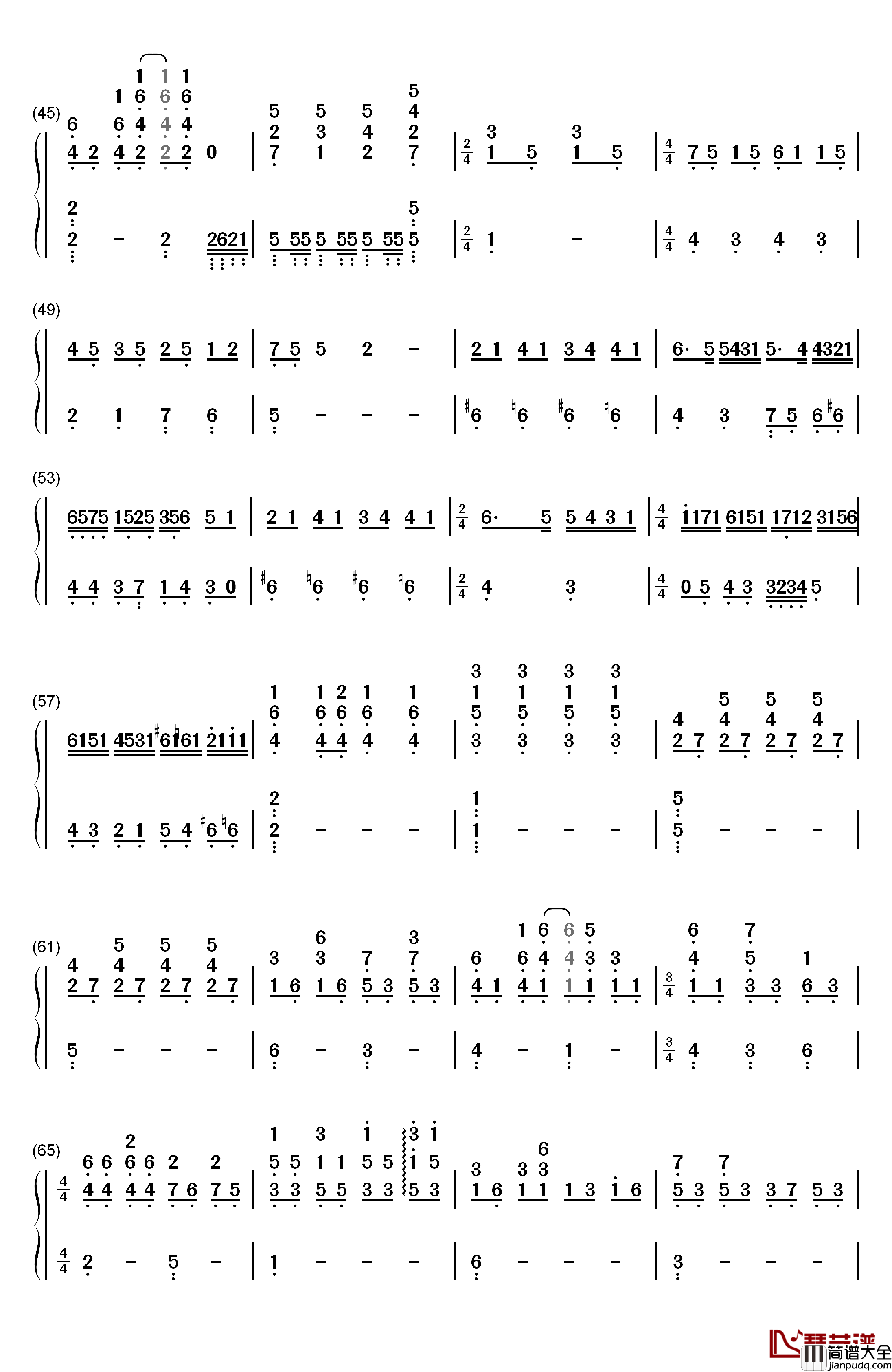 Love_of_My_Life钢琴简谱_数字双手_Queen