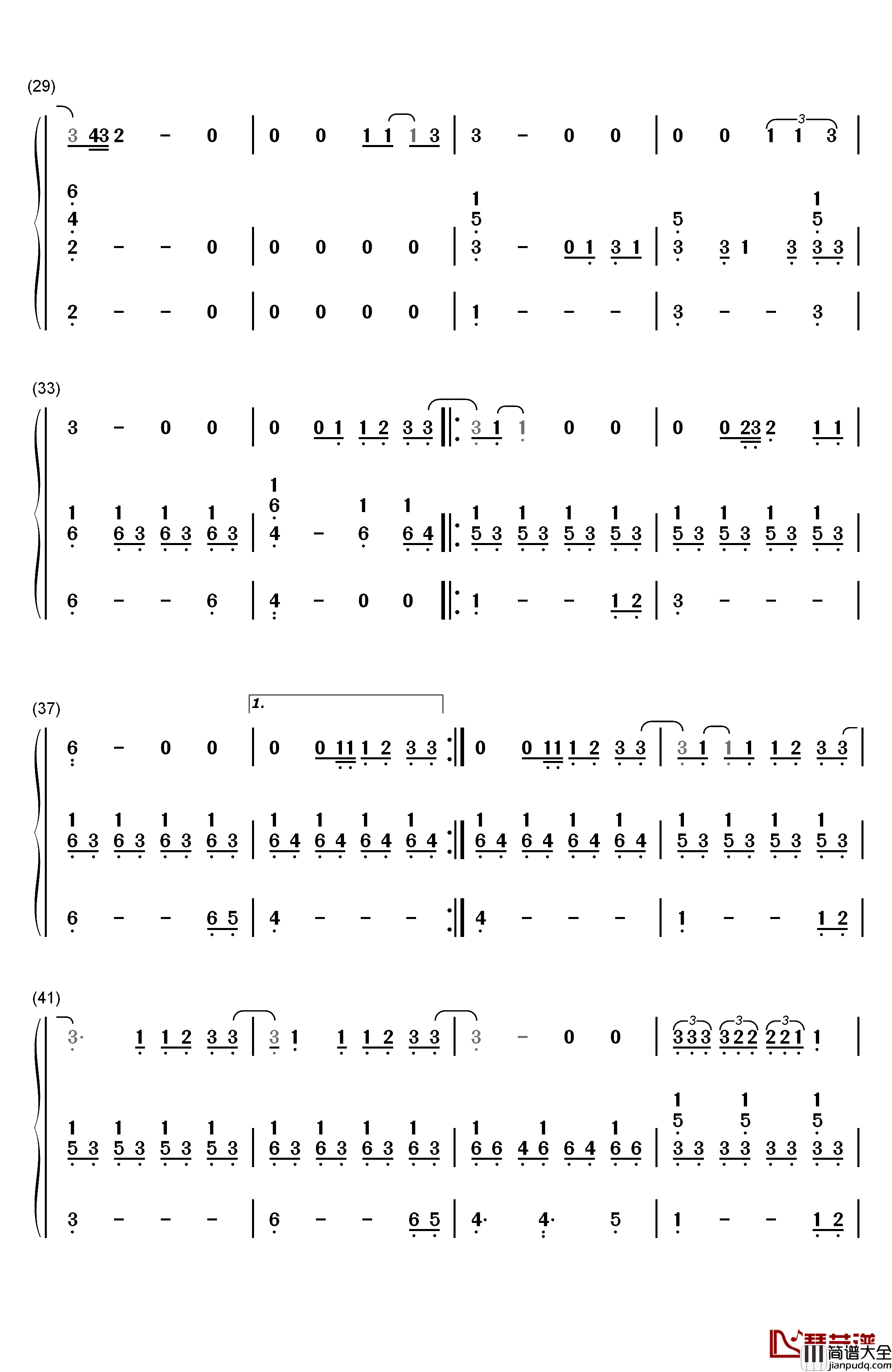 Is_That_Alright钢琴简谱_数字双手_Lady_Gaga