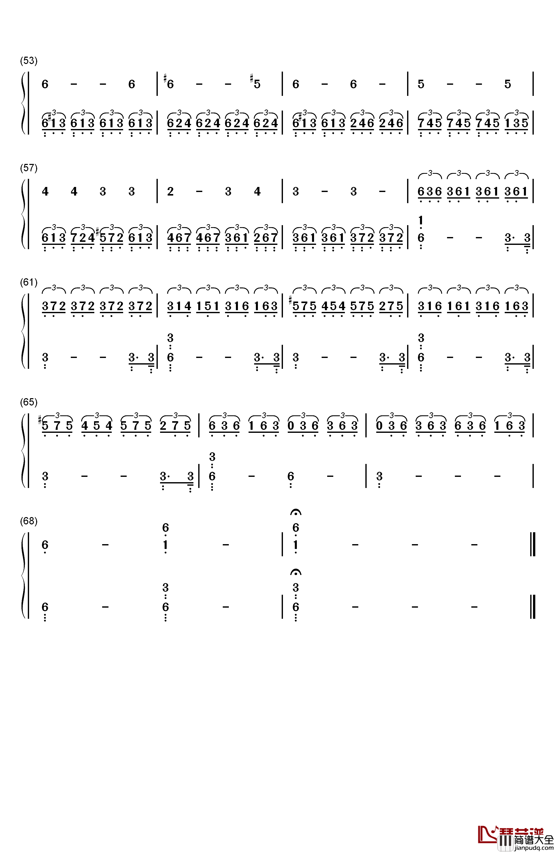 月光奏鸣曲钢琴简谱_数字双手_贝多芬