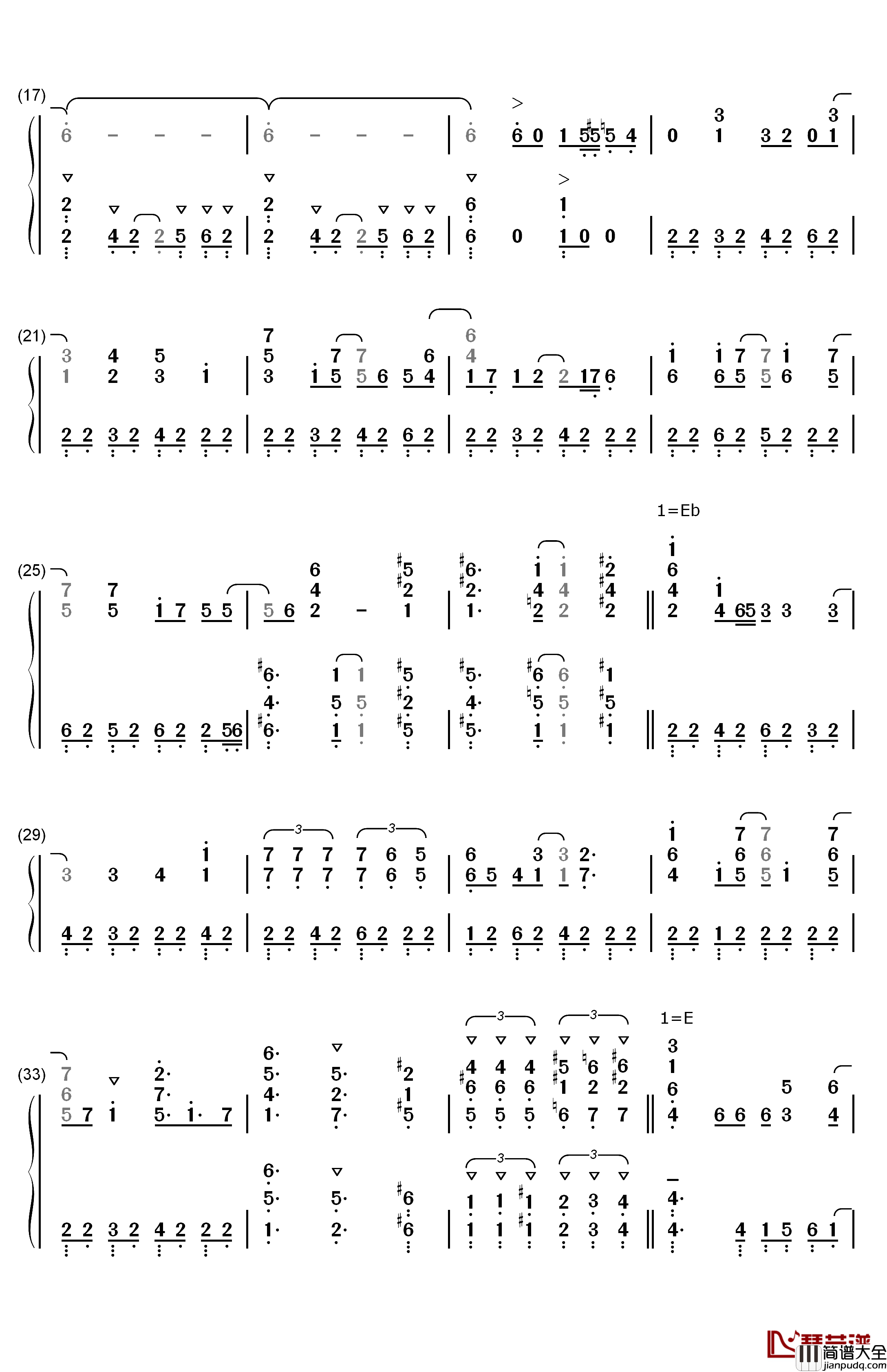 Nameless_Story钢琴简谱_数字双手_寺岛拓笃