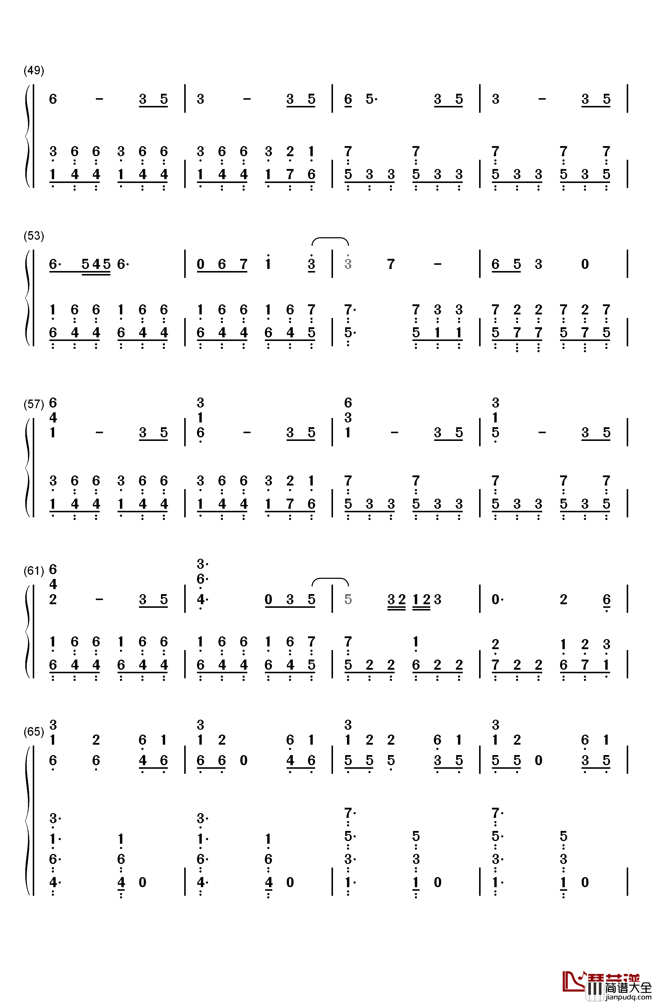 Idontwannabeyouanymore钢琴简谱_数字双手_Billie_Eilish