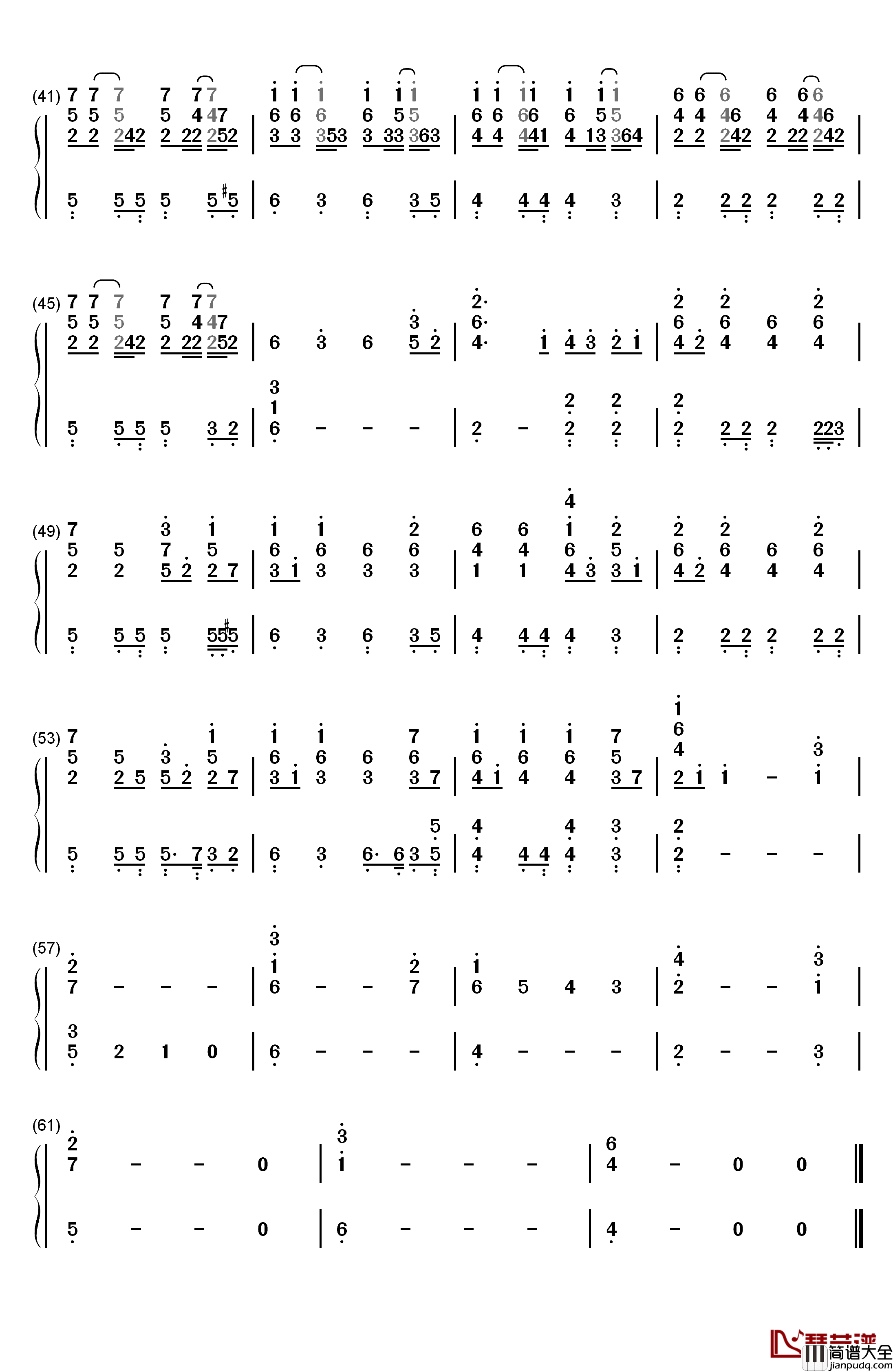 Lost_on_You钢琴简谱_数字双手_LP