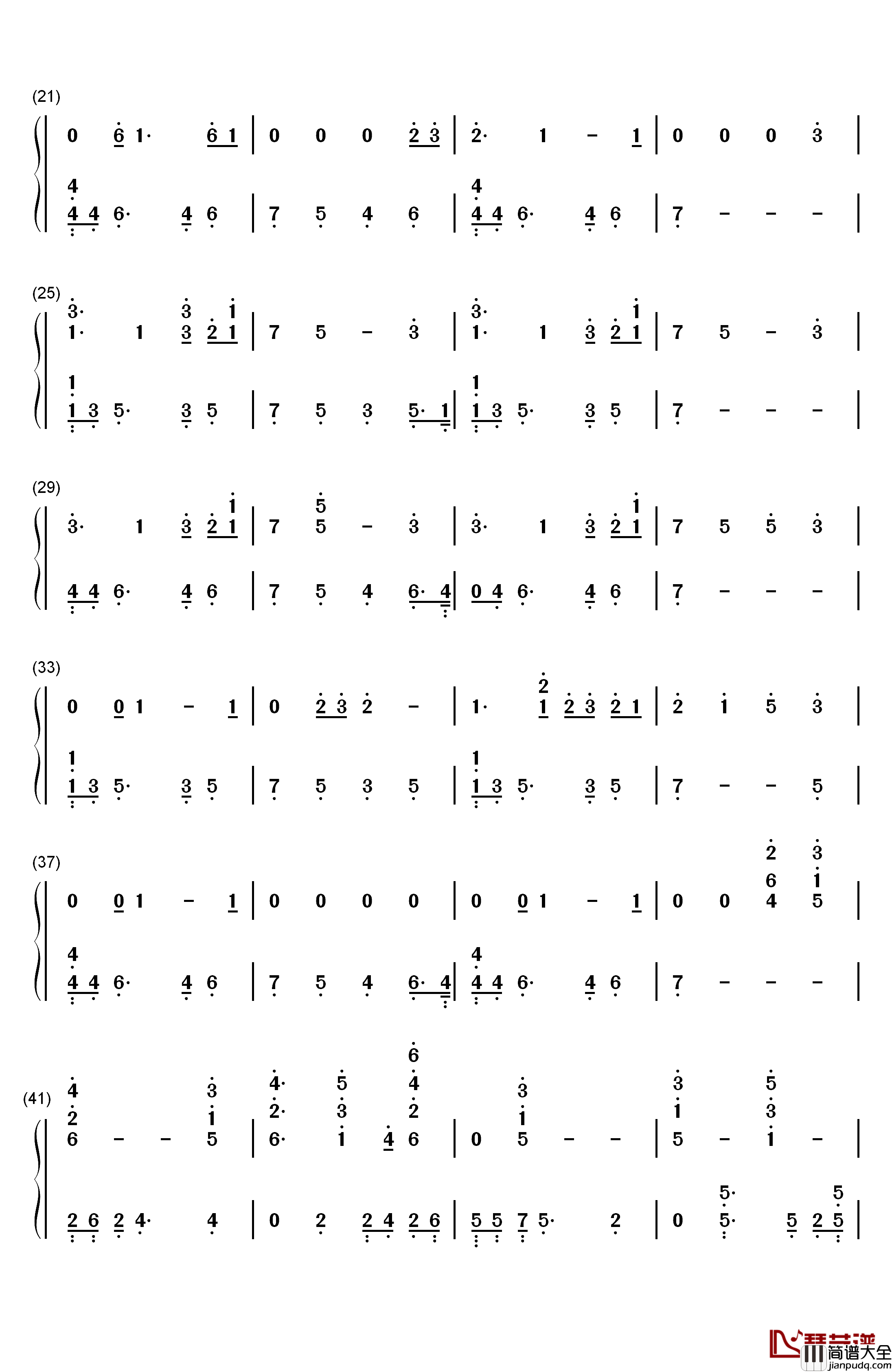 Come_Out_and_Play钢琴简谱_数字双手_Billie_Eilish