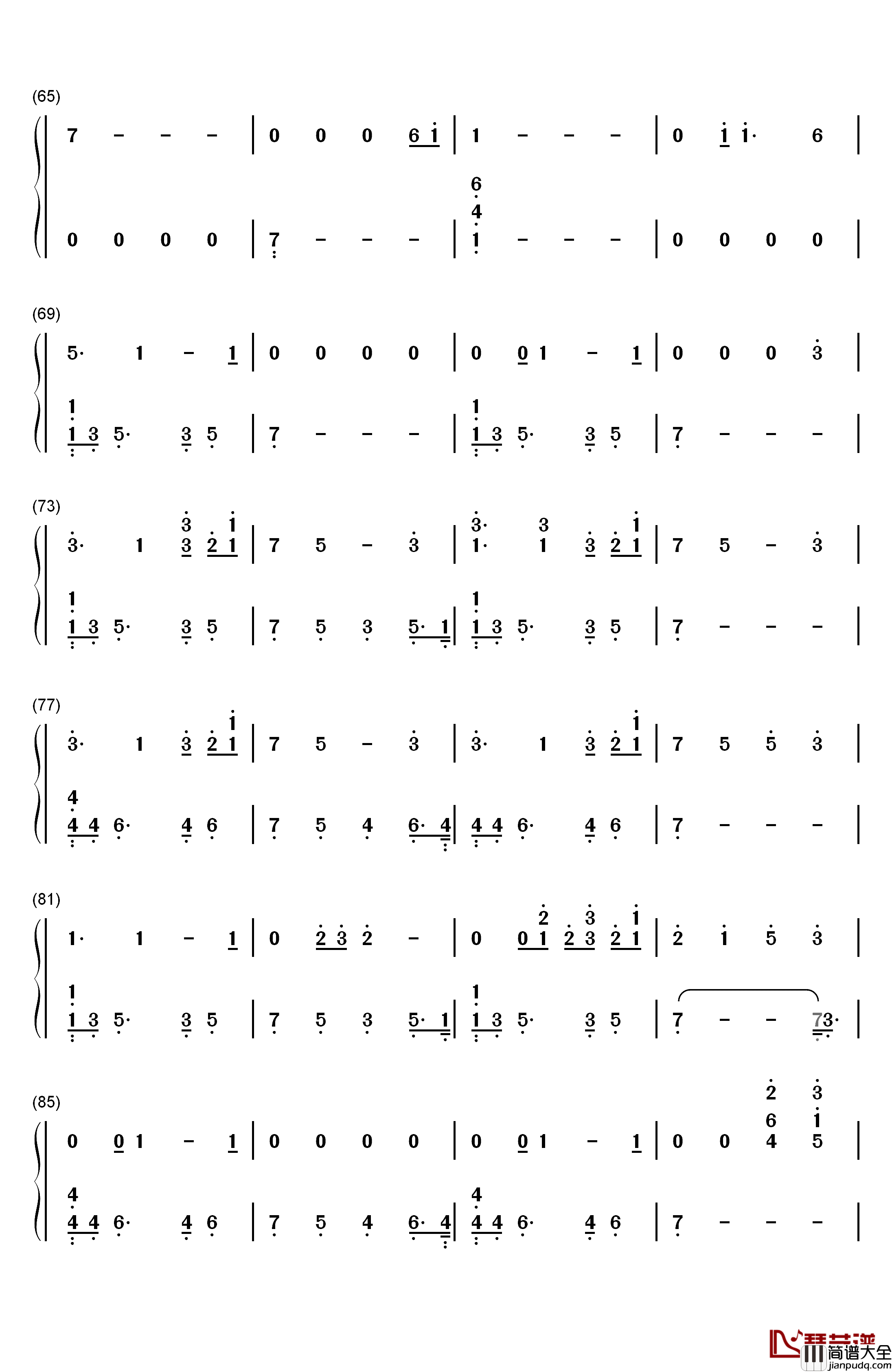 Come_Out_and_Play钢琴简谱_数字双手_Billie_Eilish