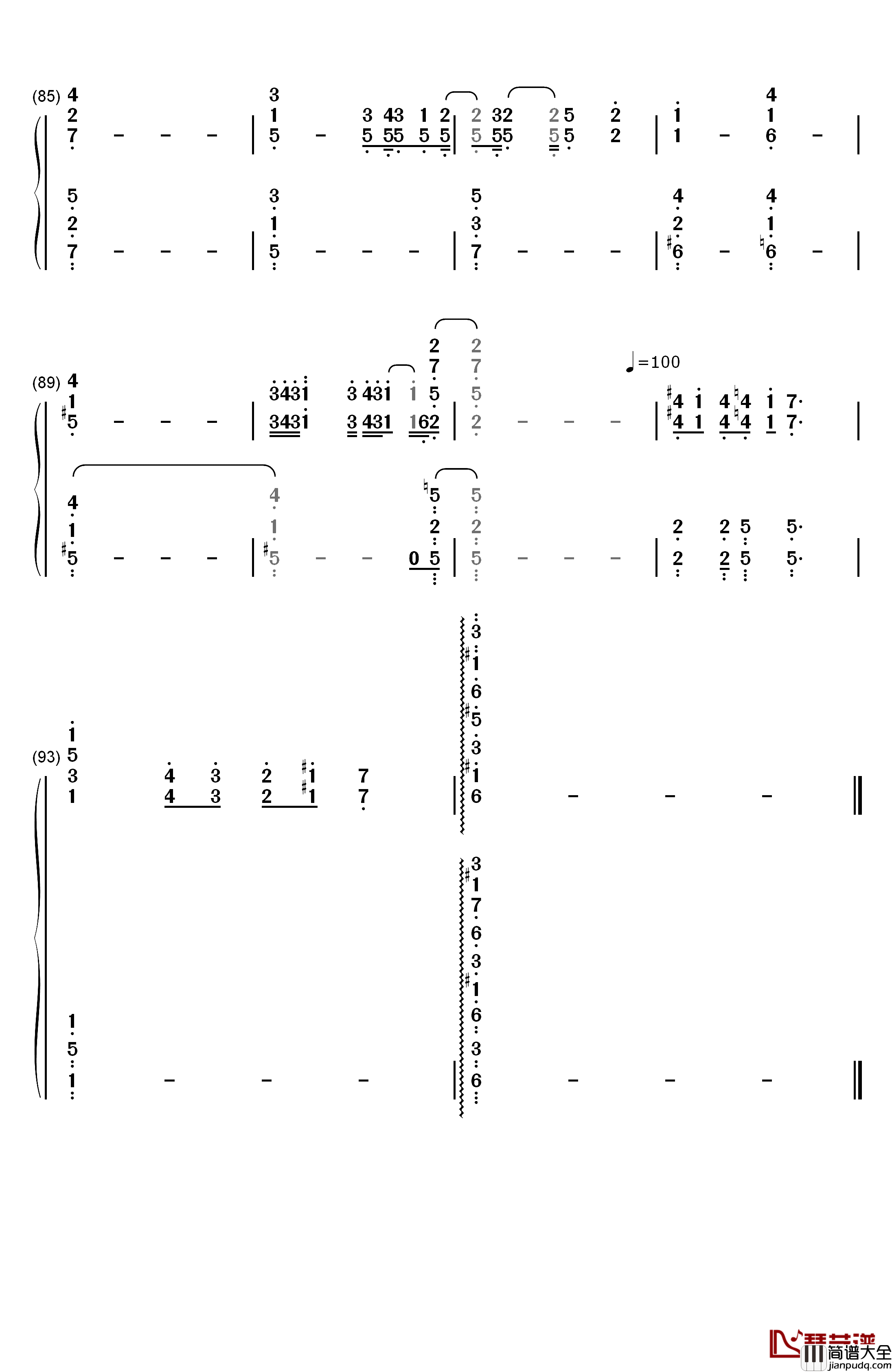 La_Incondicional钢琴简谱_数字双手_Luis_Miguel