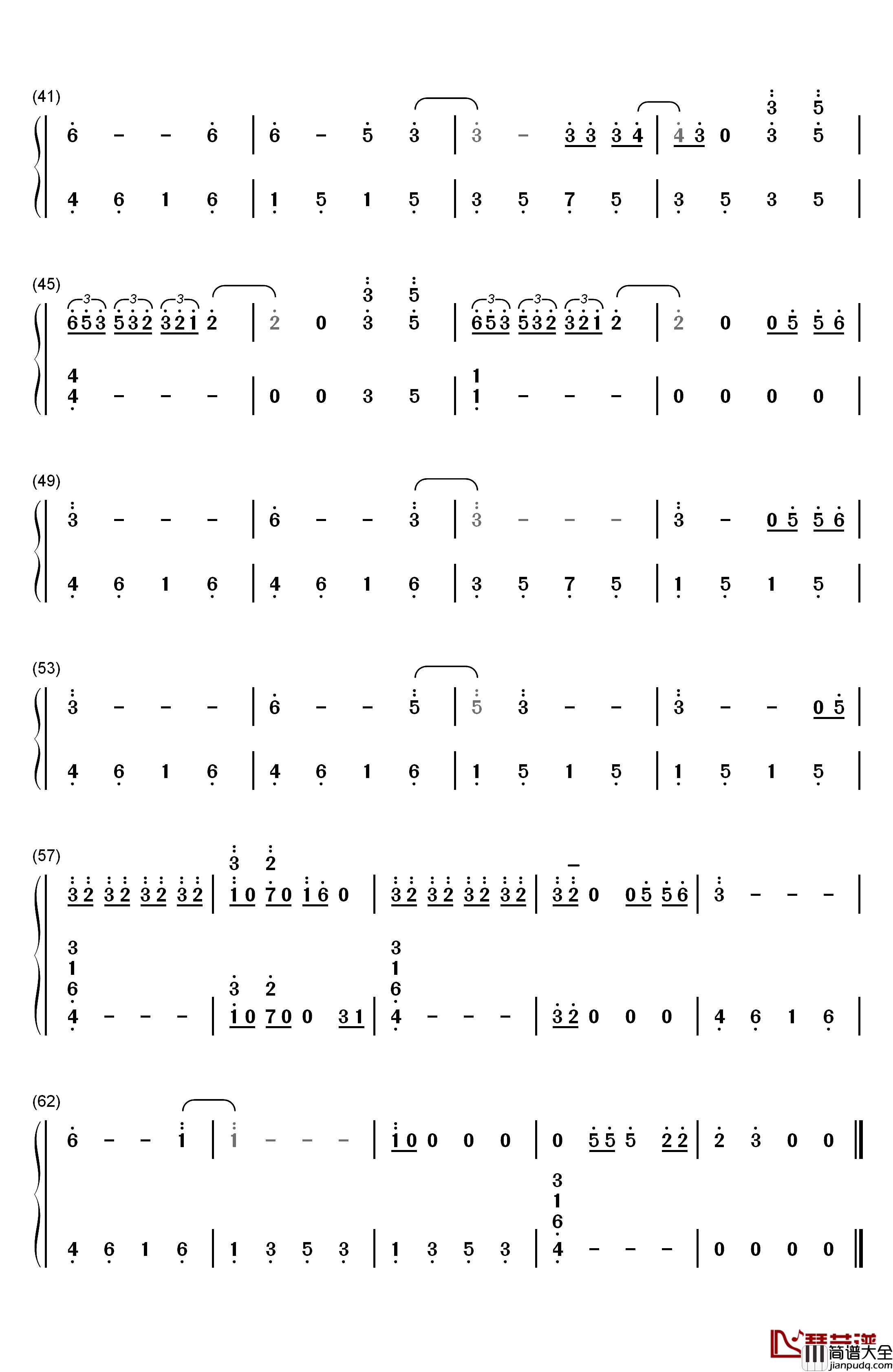 Serendipity钢琴简谱_数字双手_防弹少年团