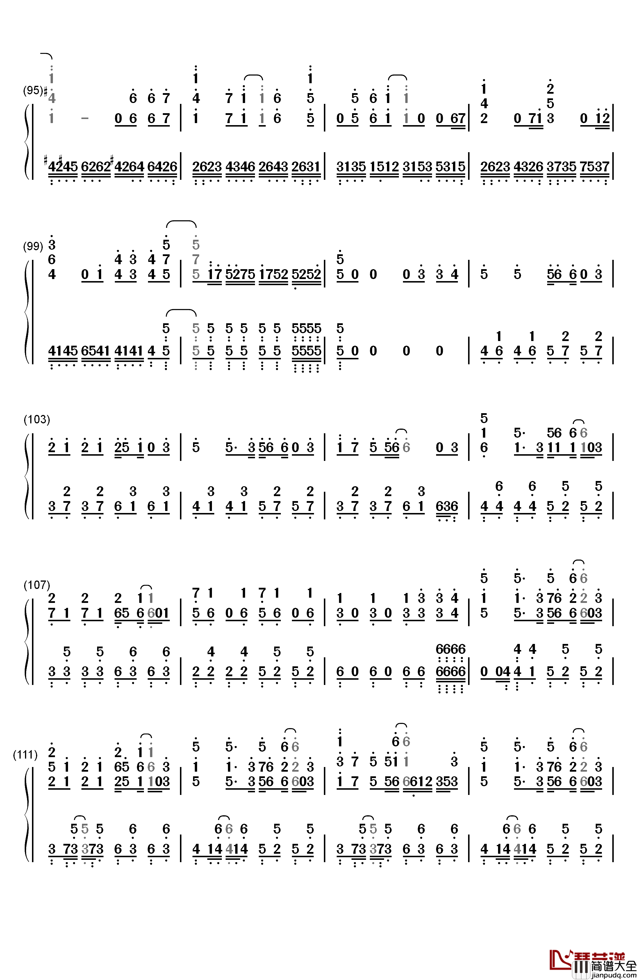 Hectopascal钢琴简谱_数字双手_高田忧希_寿美菜子