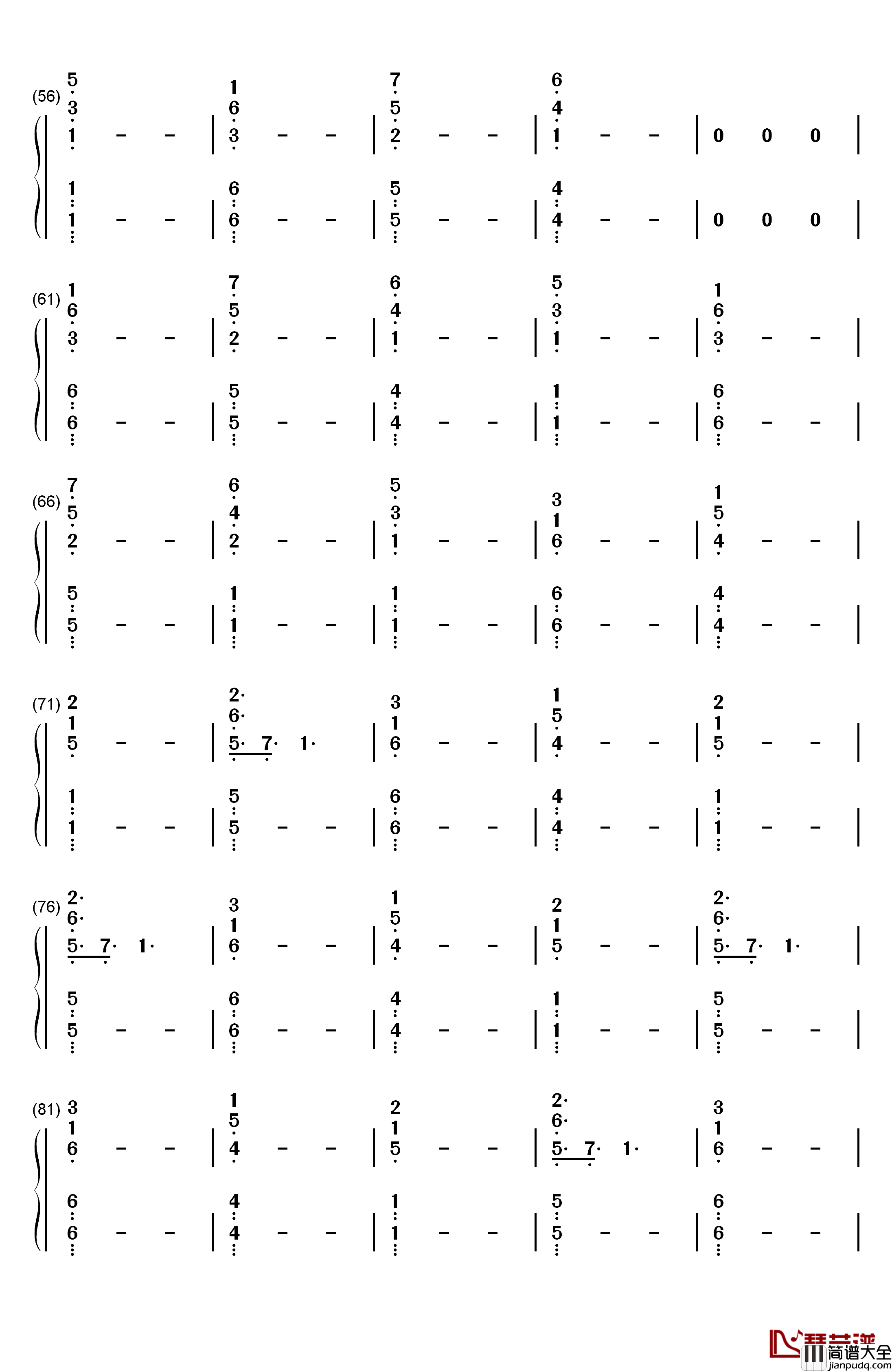 Unsteady钢琴简谱_数字双手_X_Ambassadors