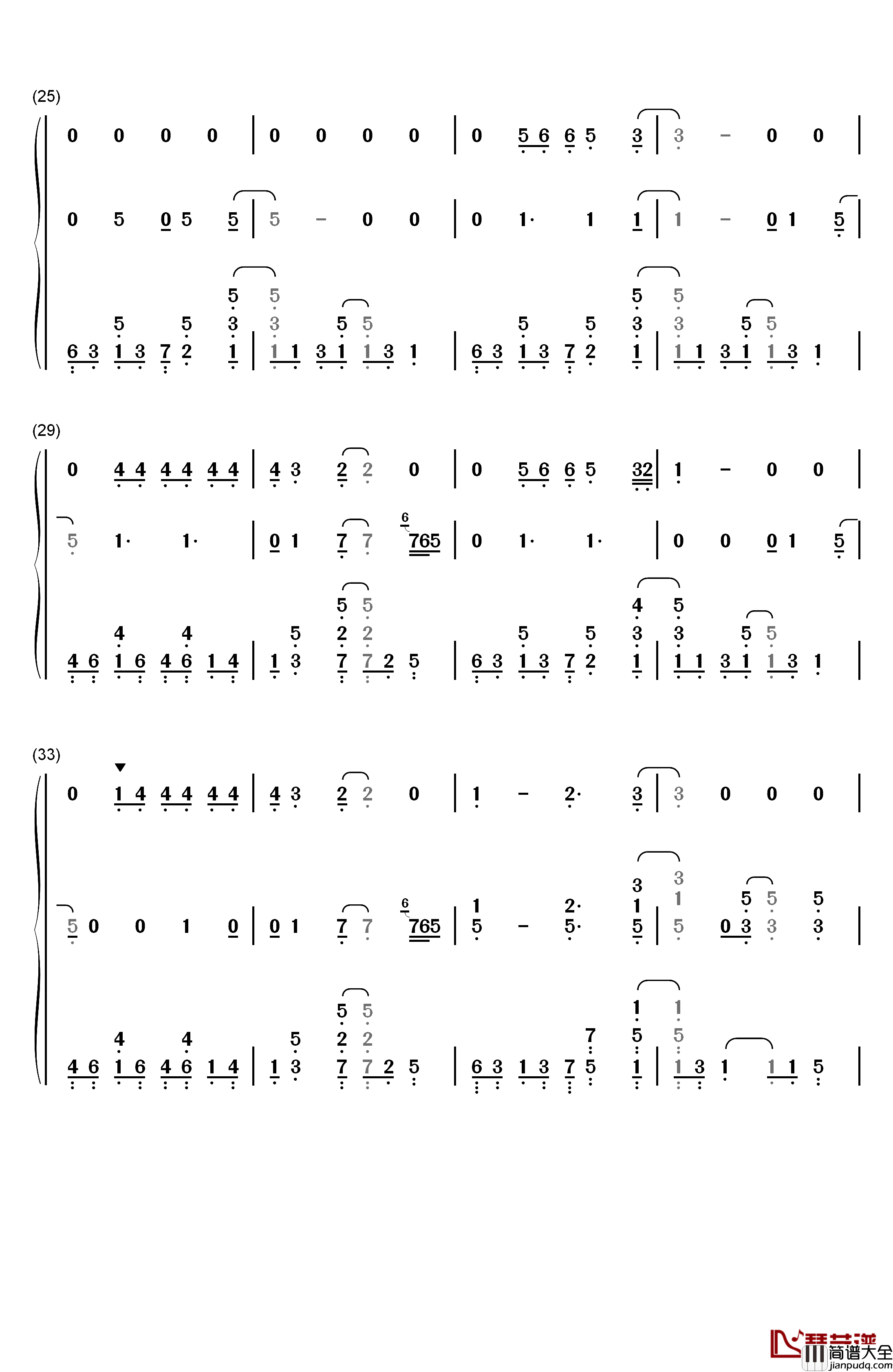 Shallow钢琴简谱_数字双手_Lady_Gaga_Bradley_Cooper