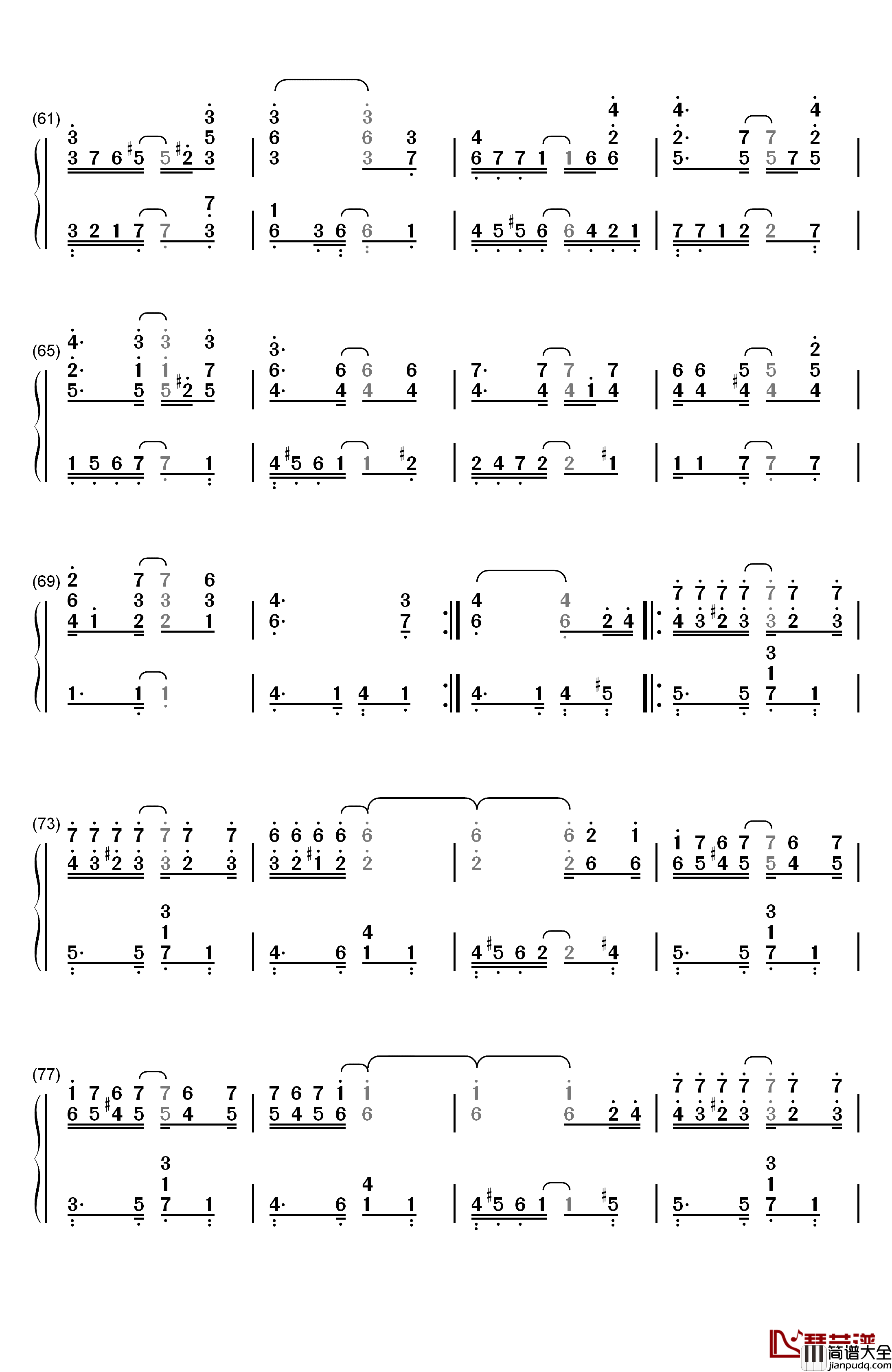 Solace钢琴简谱_数字双手_Scott_Joplin