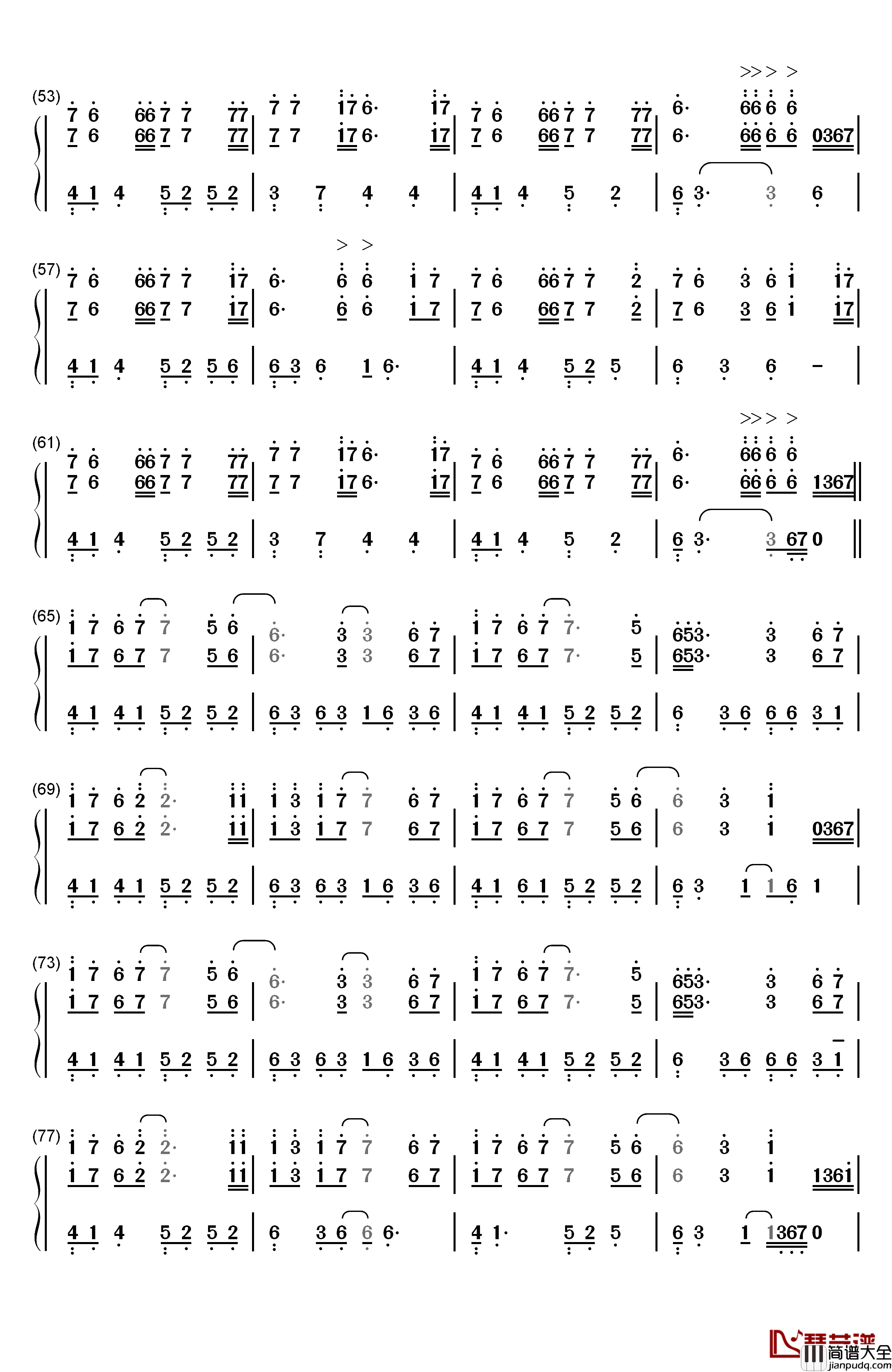 Mirage钢琴简谱_数字双手_DJ_Okawari