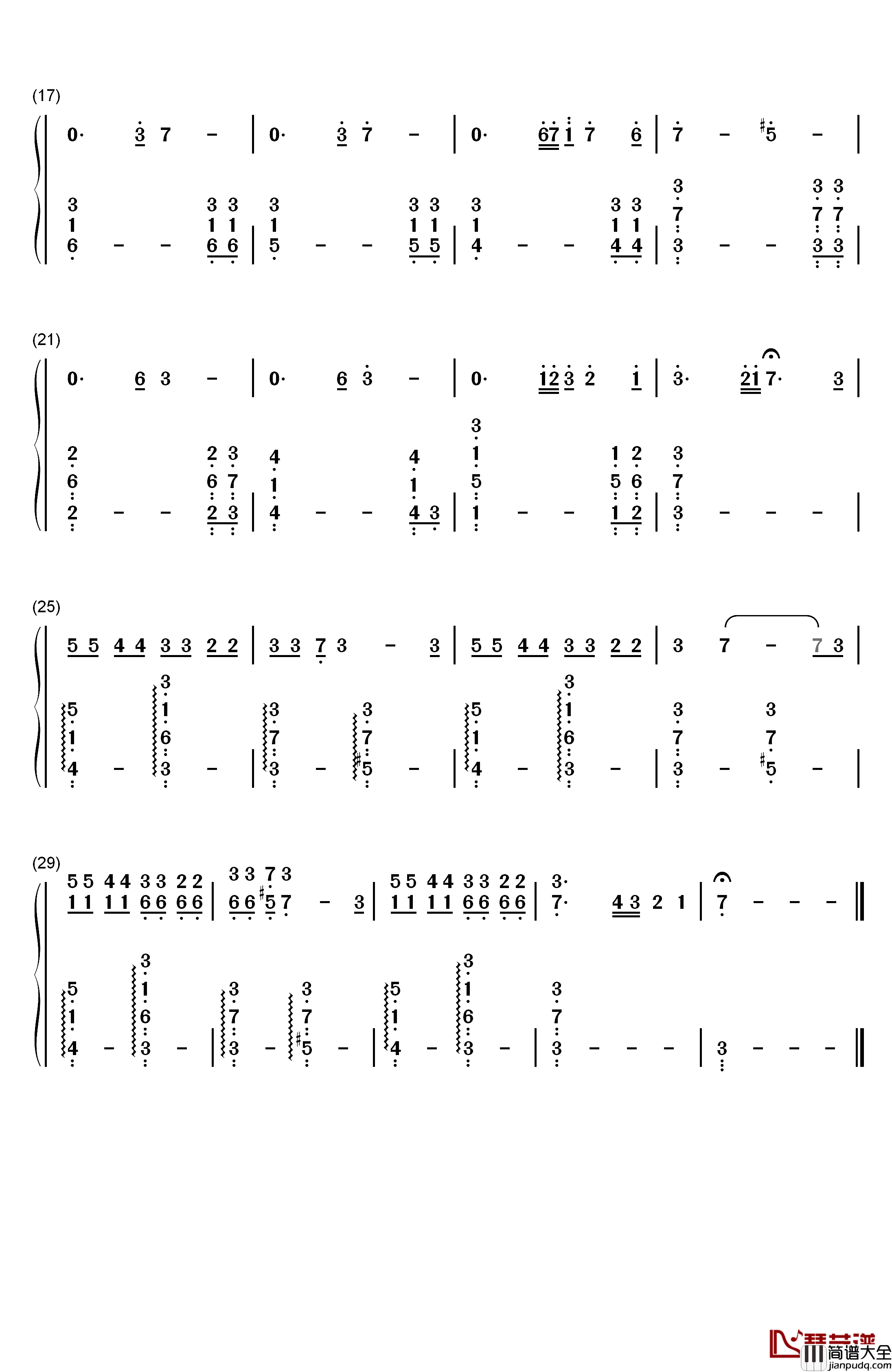 Renesmee's_Lullaby钢琴简谱_数字双手_Carter_Burwell