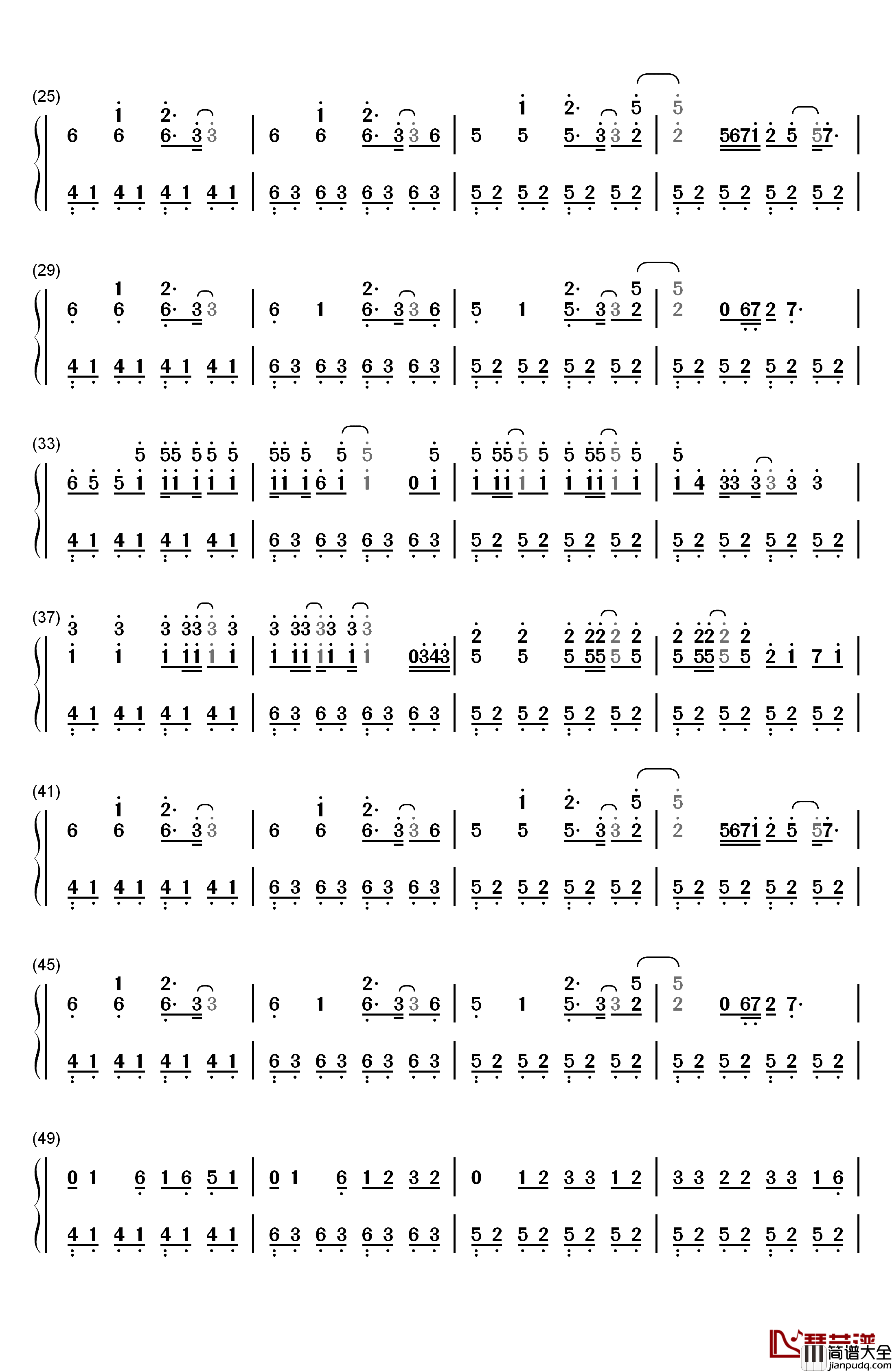 Shots钢琴简谱_数字双手_Imagine_Dragons