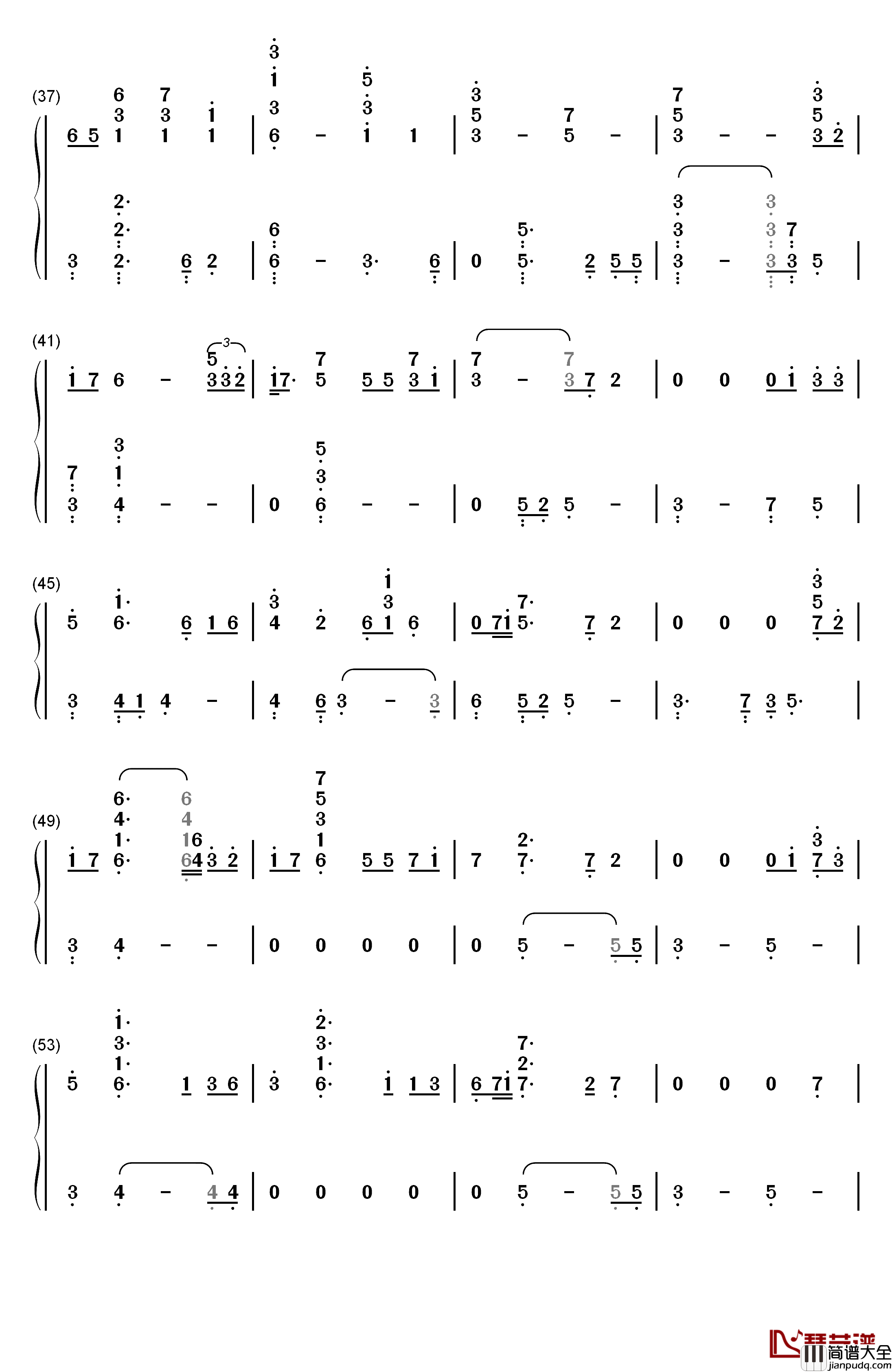 Jocelyn_Flores钢琴简谱_数字双手_XXXTentacion