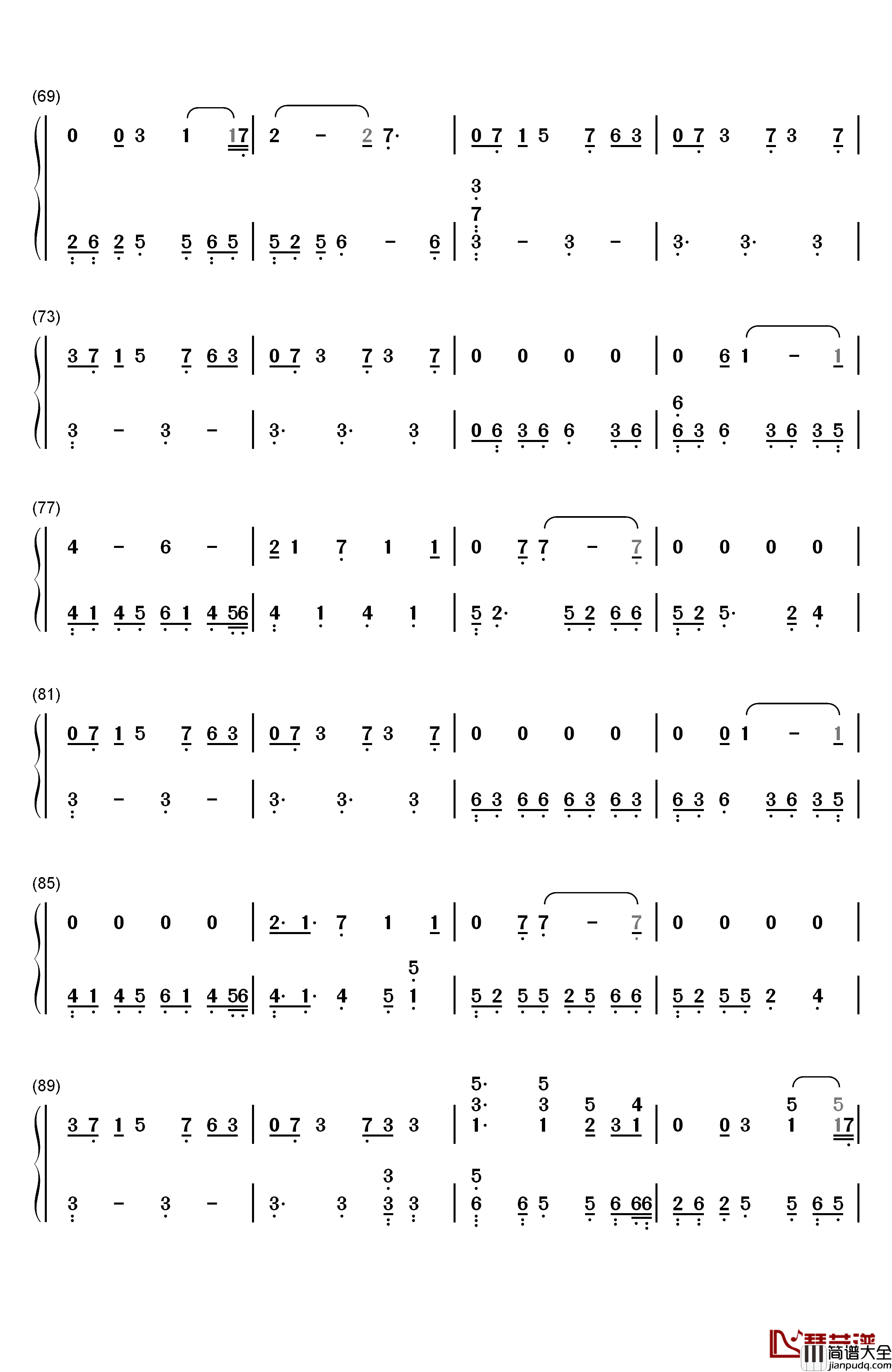 I_Just_Died_In_Your_Arms钢琴简谱_数字双手_Cutting_Crew