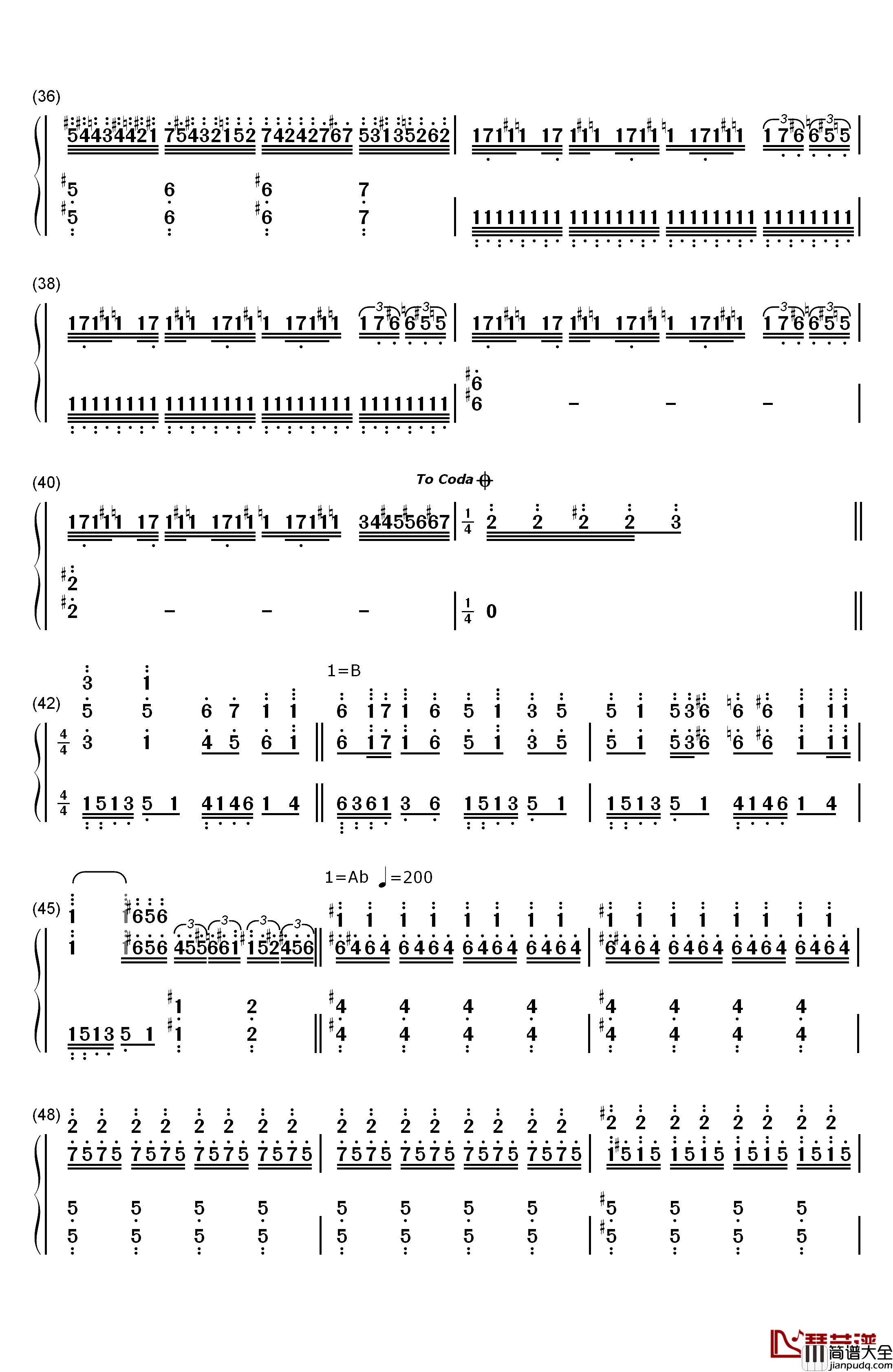Hyper∞LATiON钢琴简谱_数字双手_初音未来