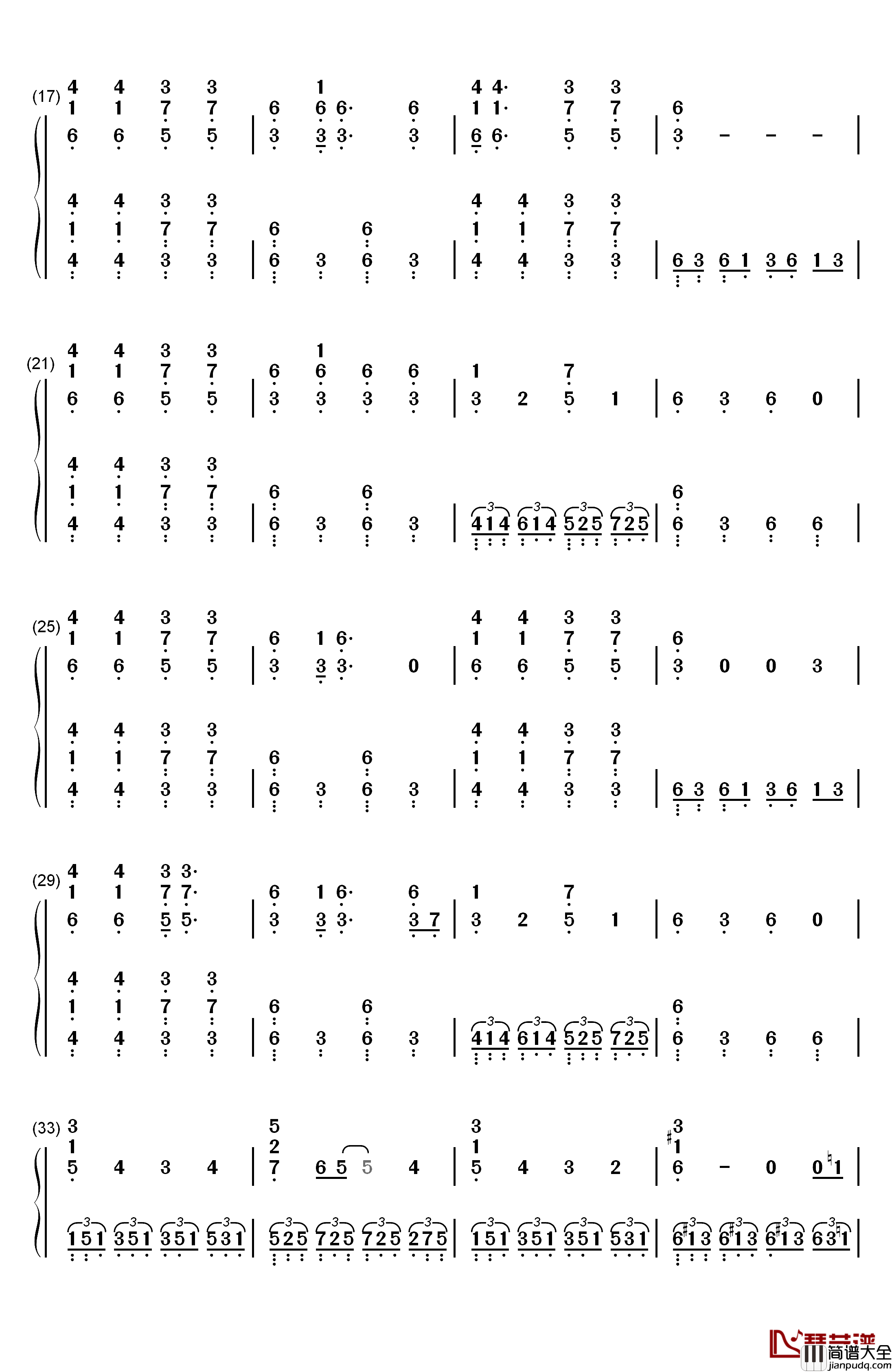 Spooky_Scary_Skeletons钢琴简谱_数字双手_Andrew_Gold