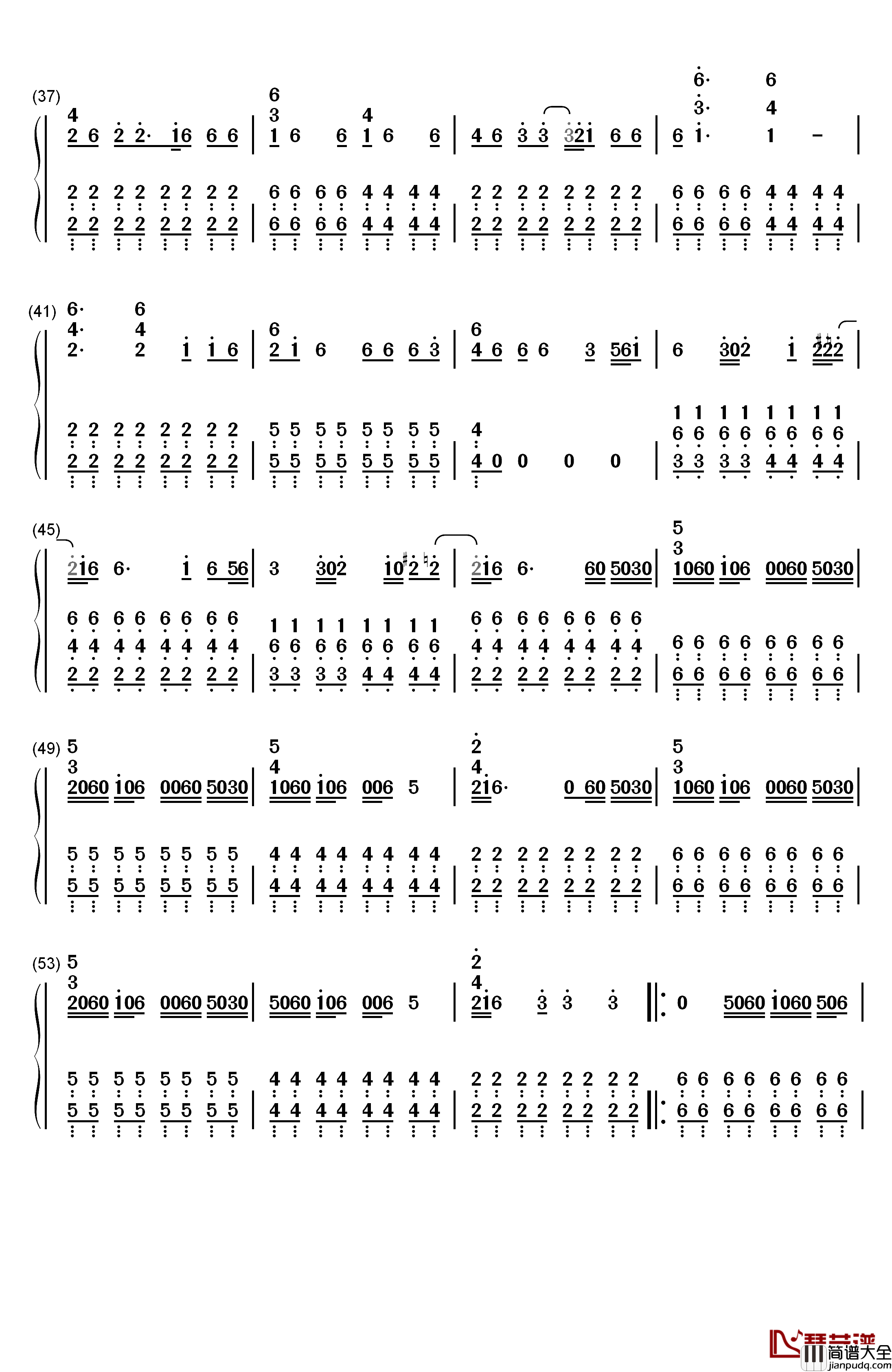 Way_Down_We_Go钢琴简谱_数字双手_Kaleo