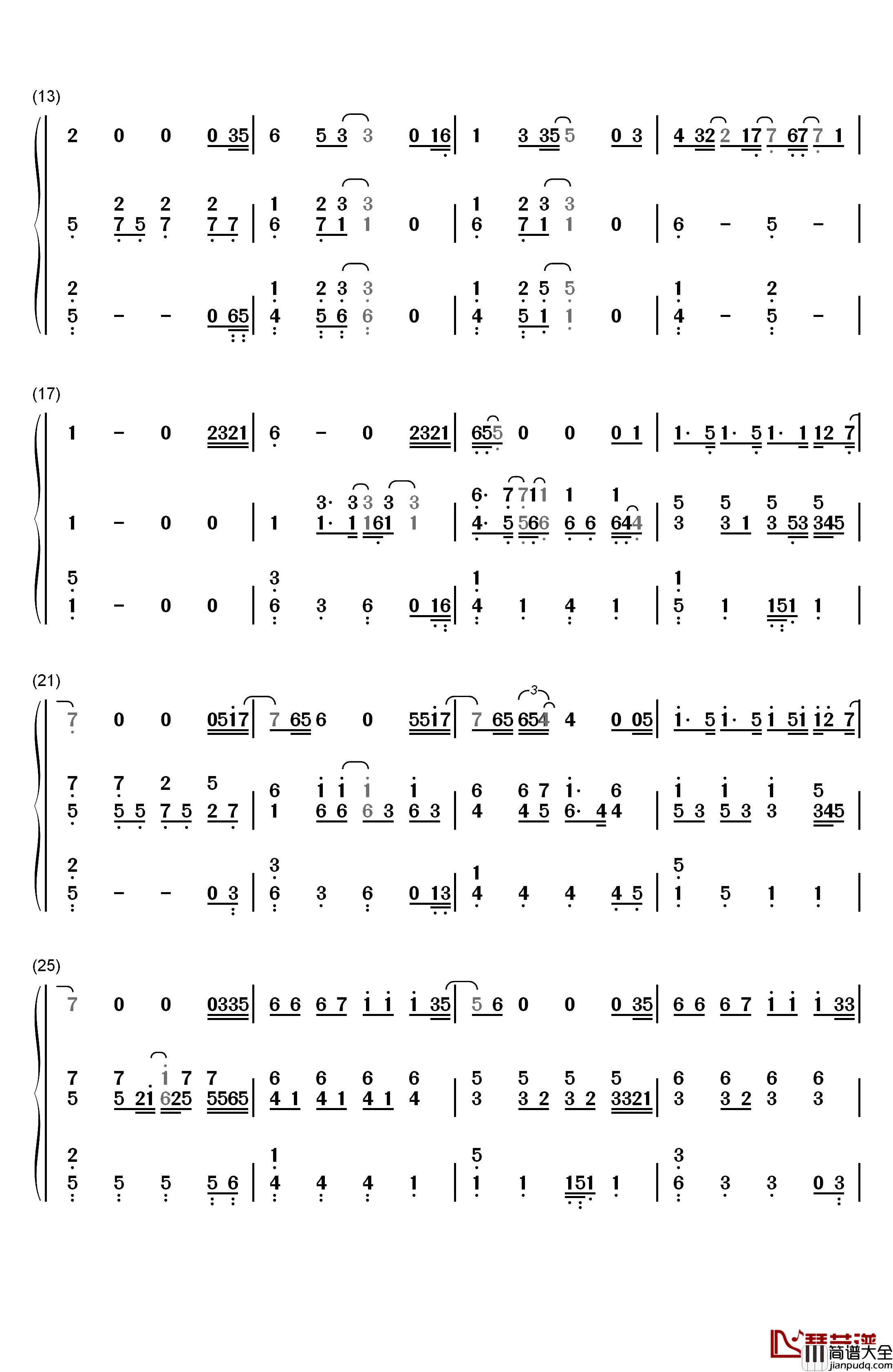 Always_Remember_Us_This_Way钢琴简谱_数字双手_Lady_Gaga