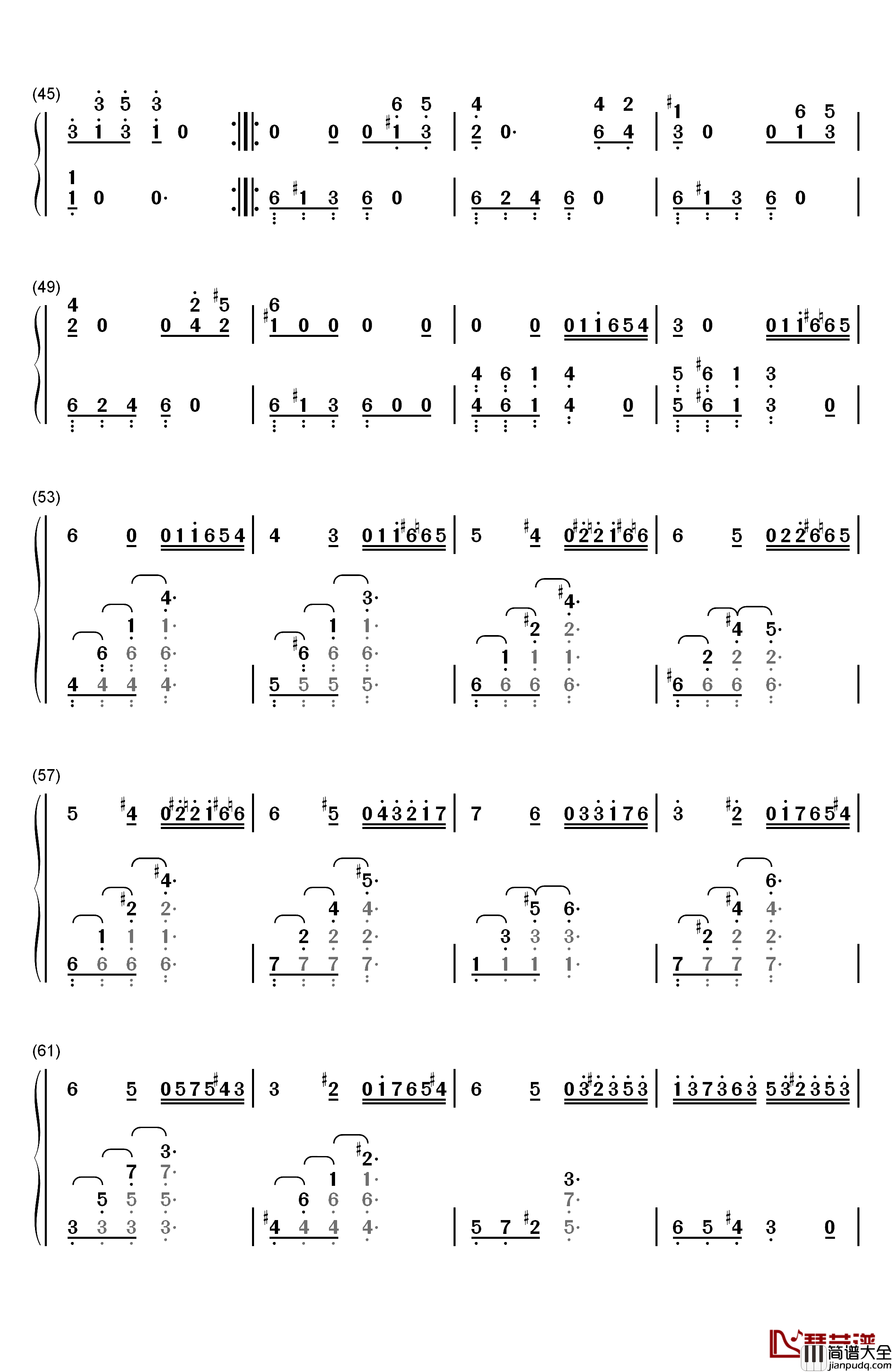 e小调奏鸣曲第一乐章钢琴简谱_数字双手_海顿