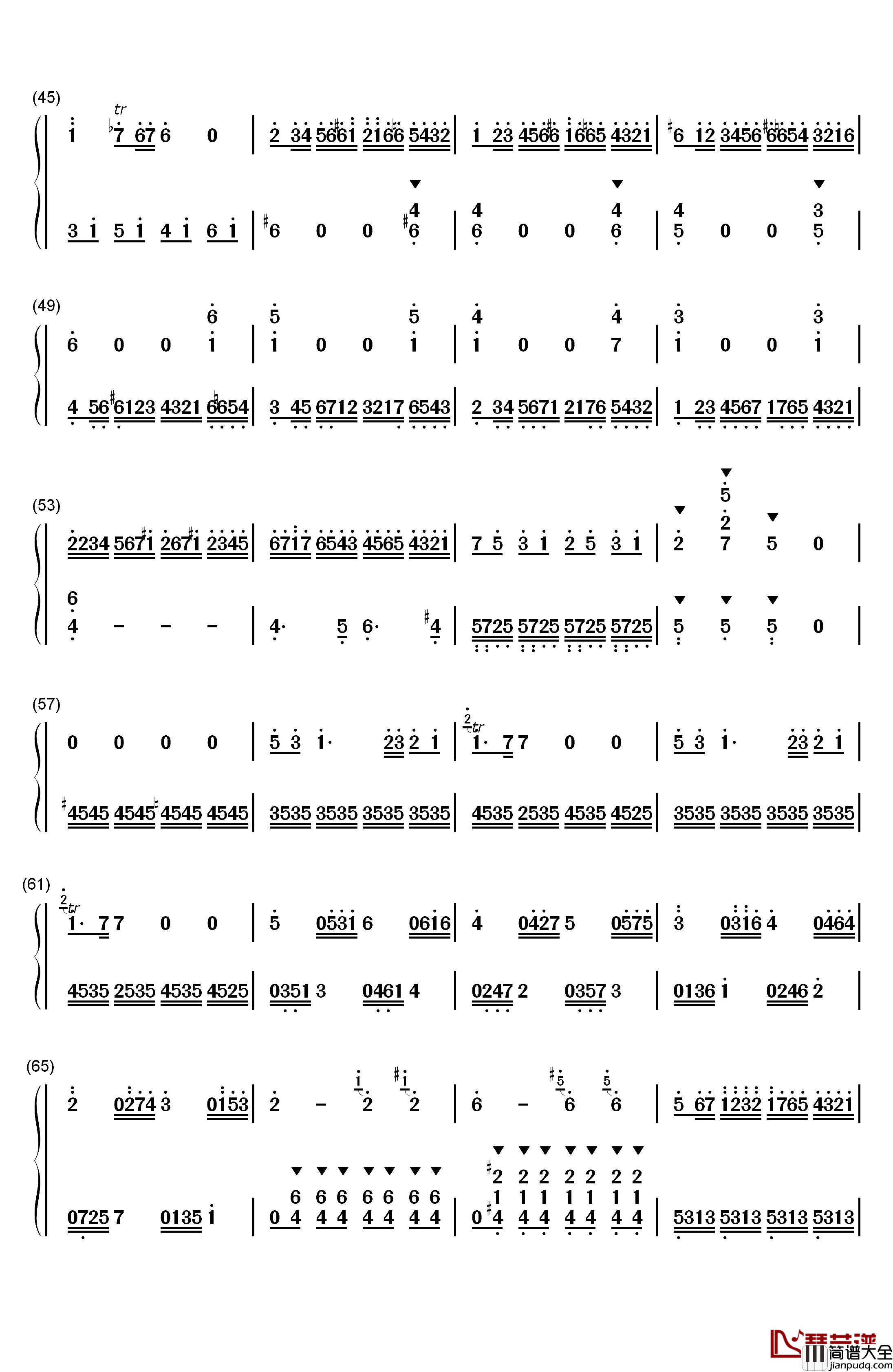C大调第16号钢琴奏鸣曲钢琴简谱_数字双手_莫扎特