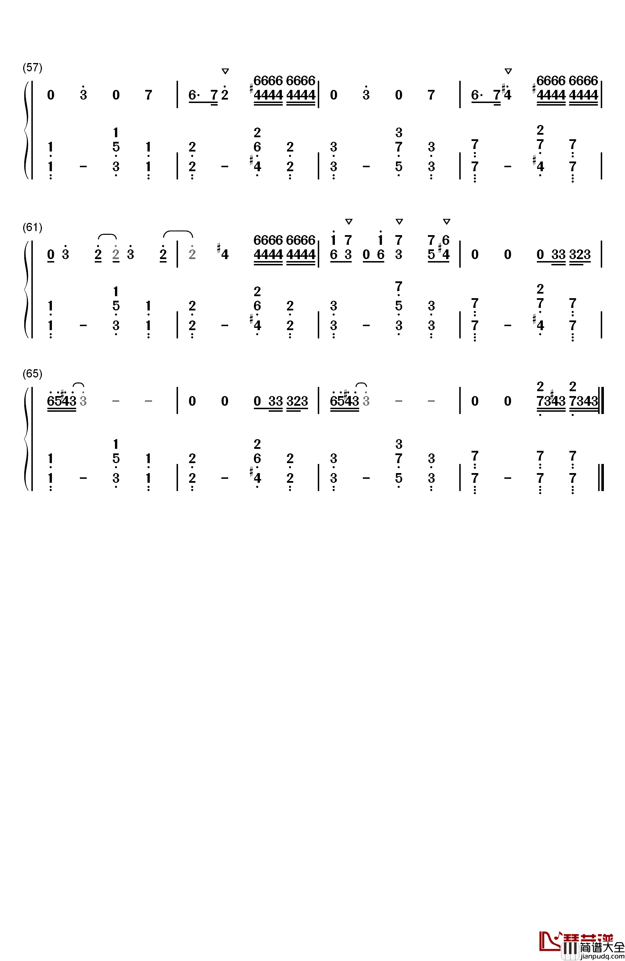 Swan_Song钢琴简谱_数字双手_Dua_Lipa