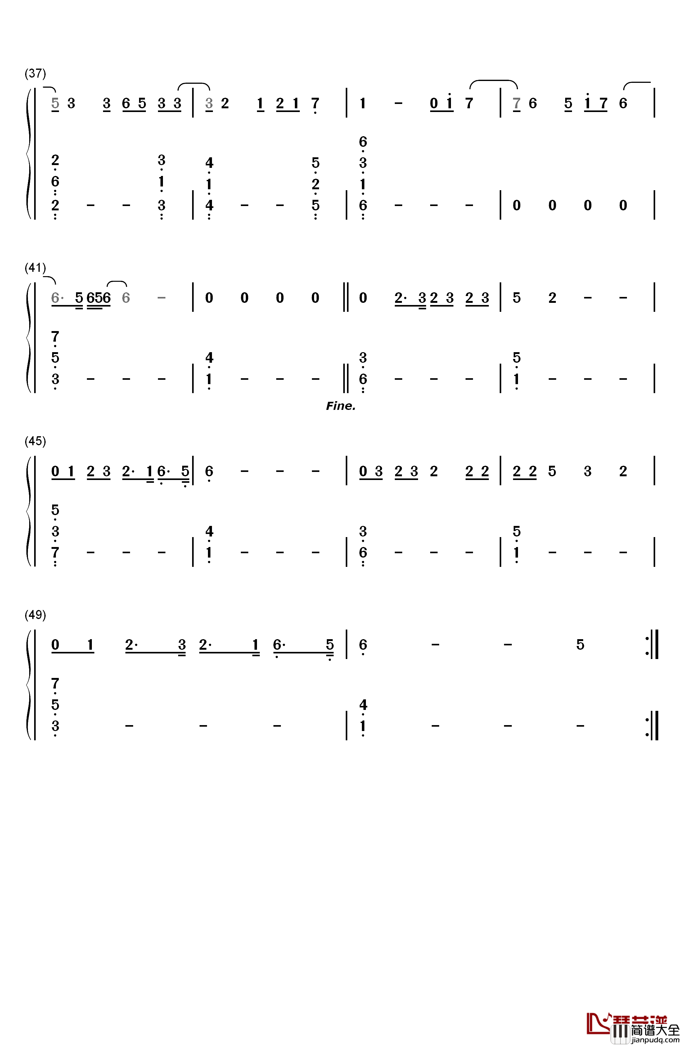 Fire_on_Fire钢琴简谱_数字双手_Sam_Smith