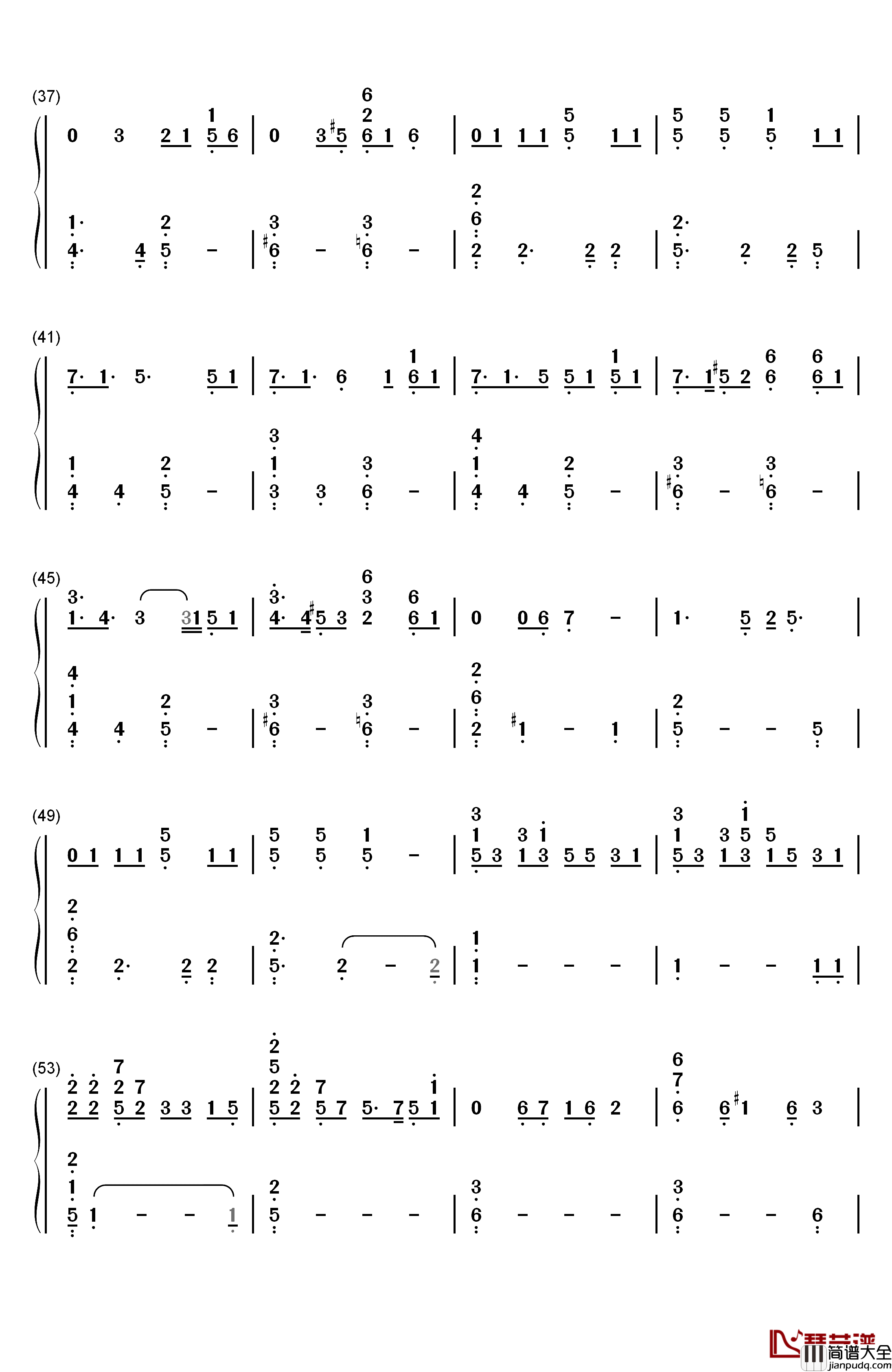 YES_or_YES钢琴简谱_数字双手_TWICE