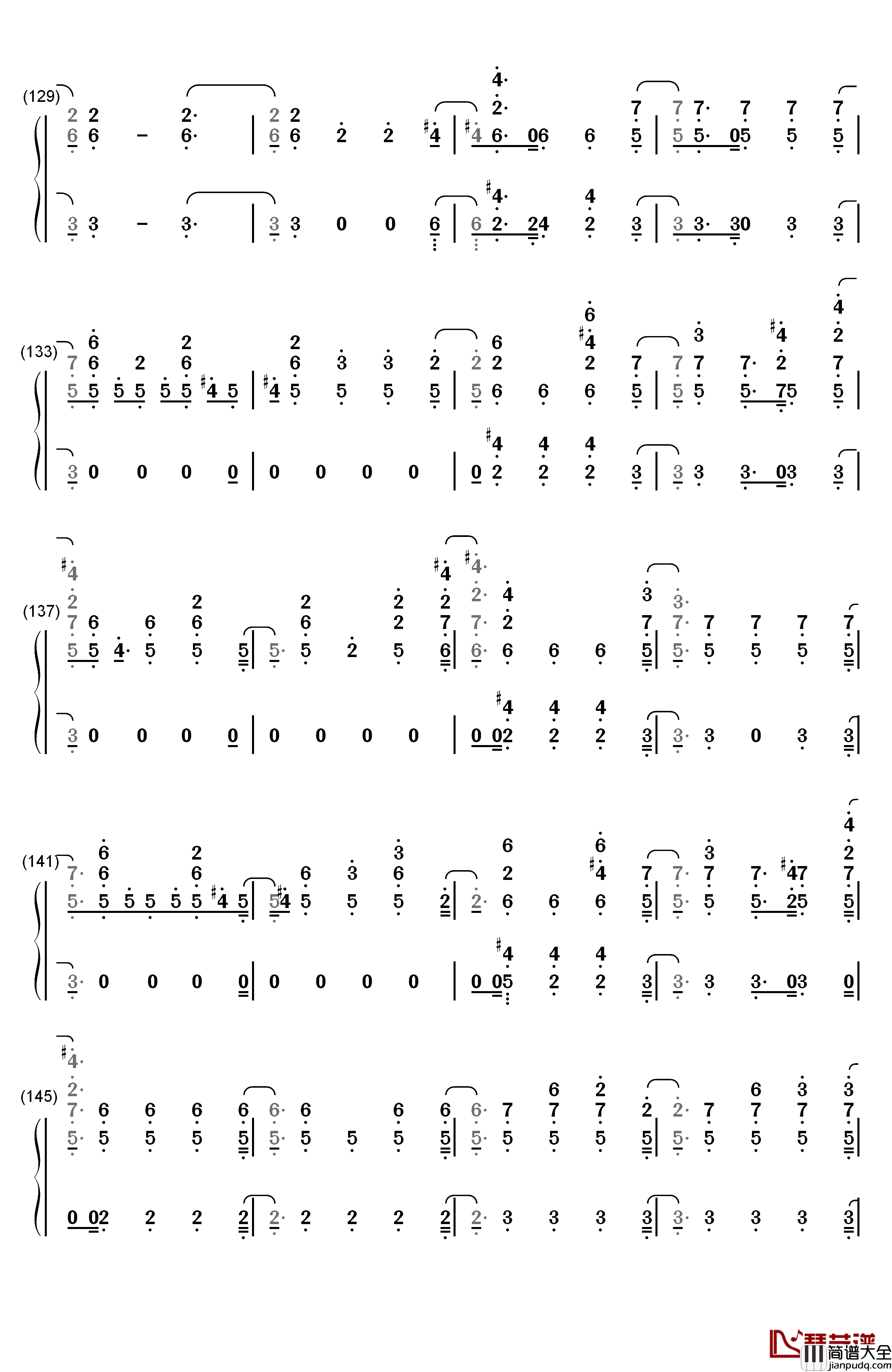 Stand钢琴简谱_数字双手_George_S._Clinton