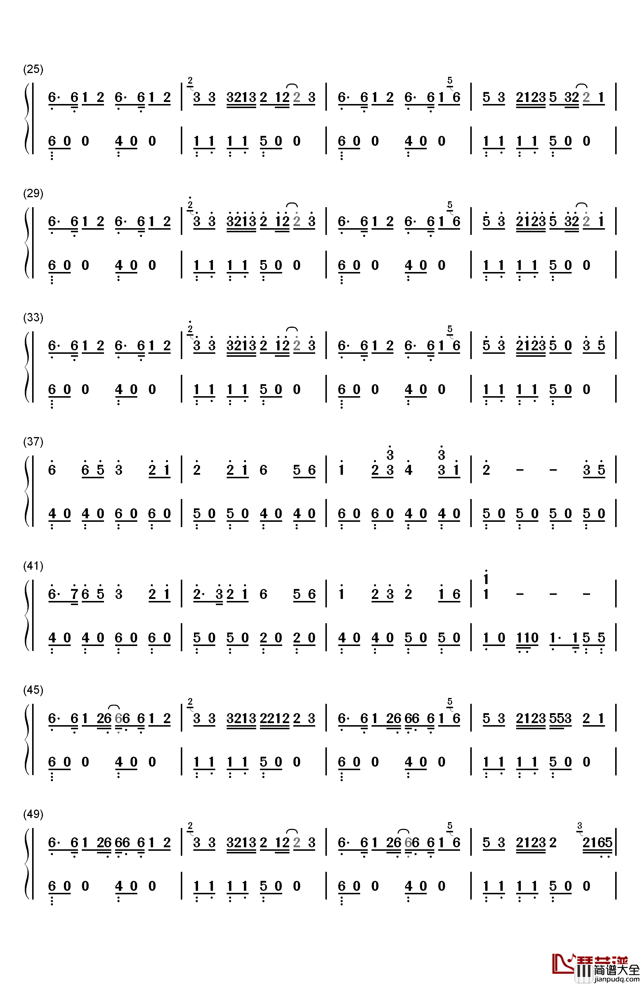 Monody钢琴简谱_数字双手_TheFatRat_Laura_Brehm