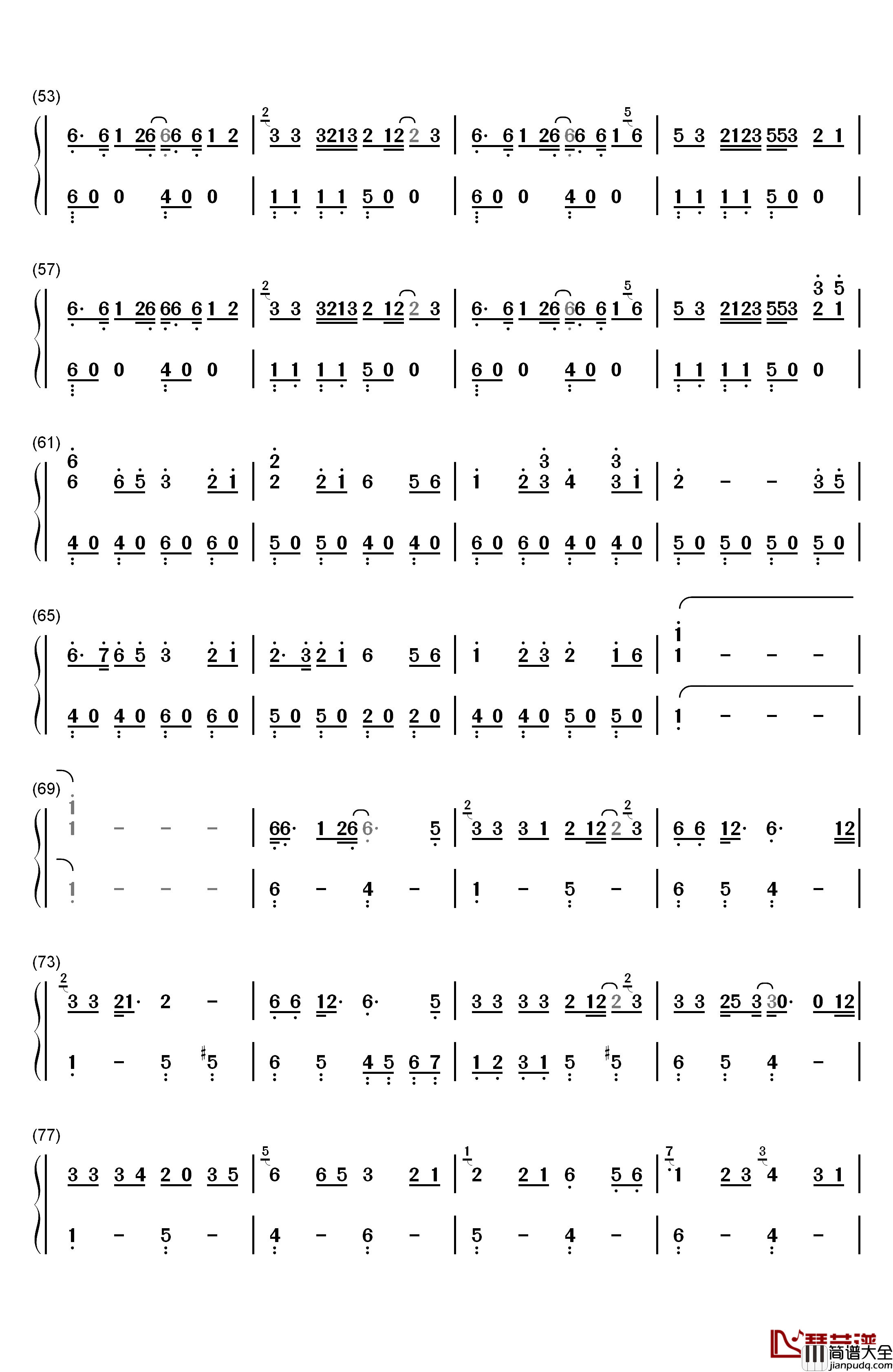 Monody钢琴简谱_数字双手_TheFatRat_Laura_Brehm