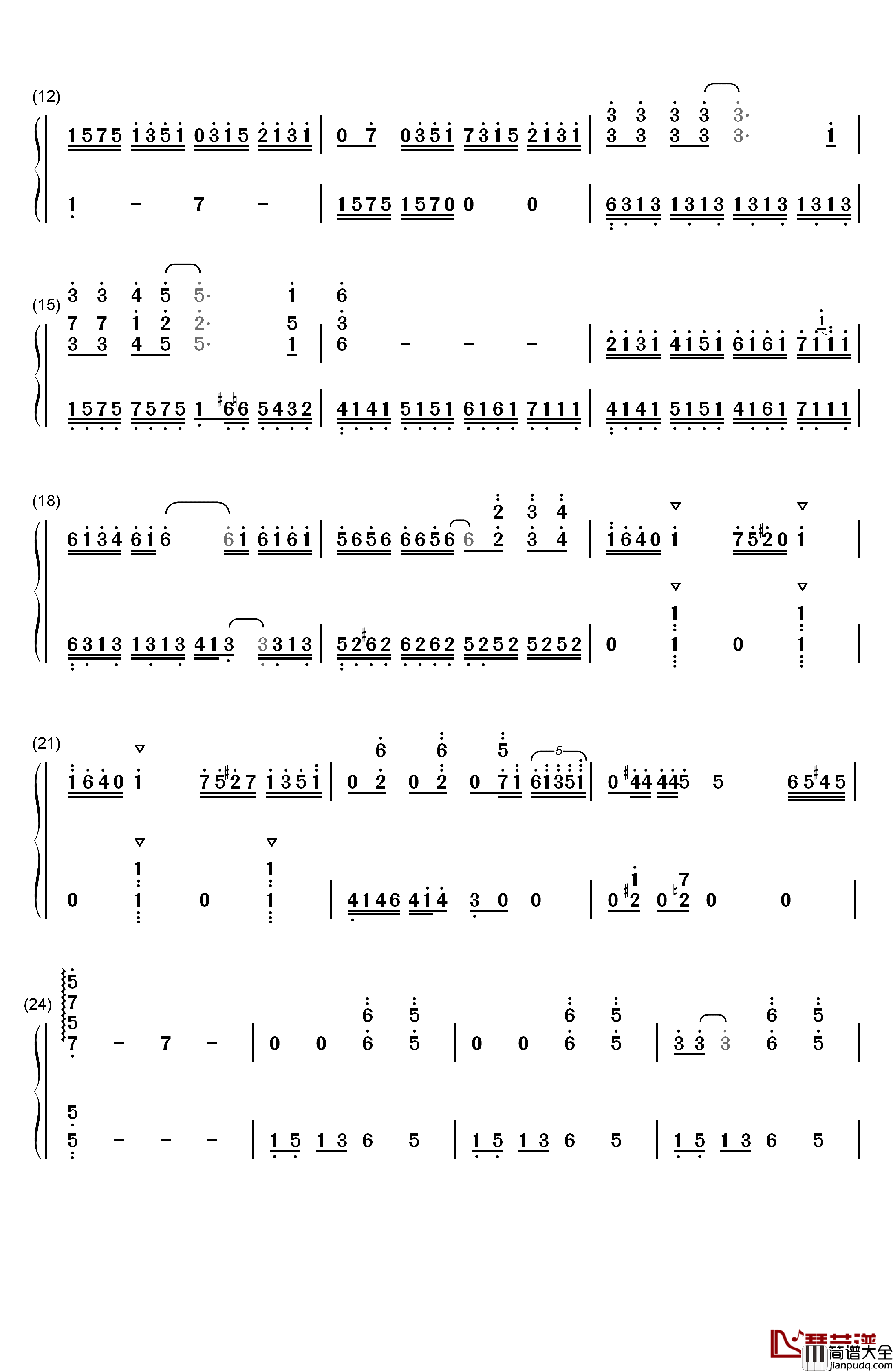 Bohemian_Rhapsody钢琴简谱_数字双手_马克西姆