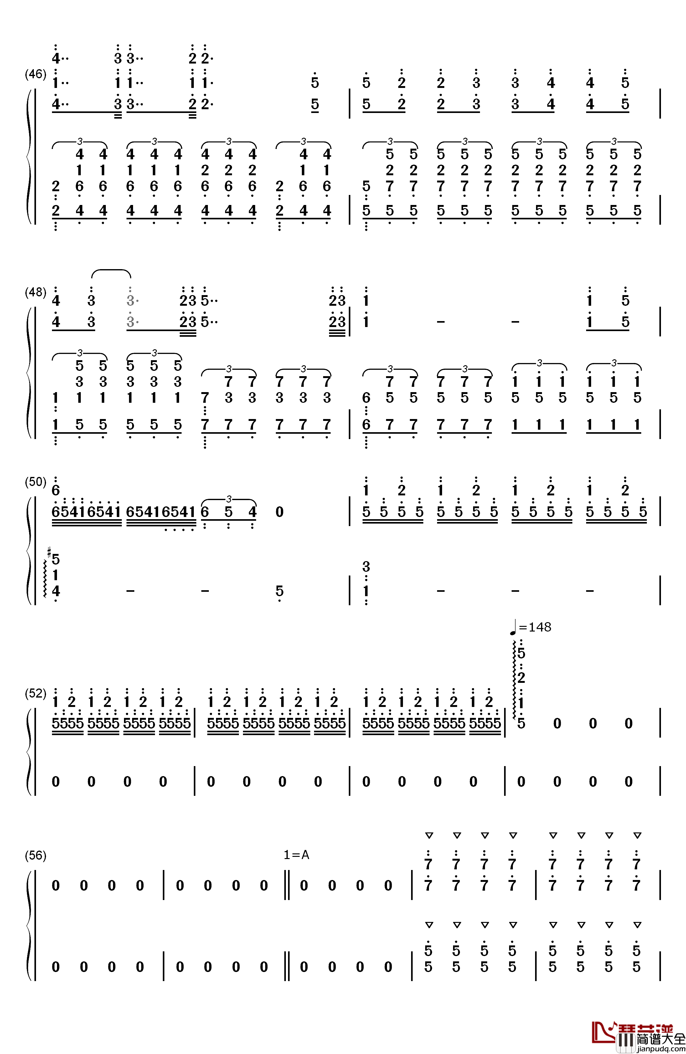 Bohemian_Rhapsody钢琴简谱_数字双手_马克西姆