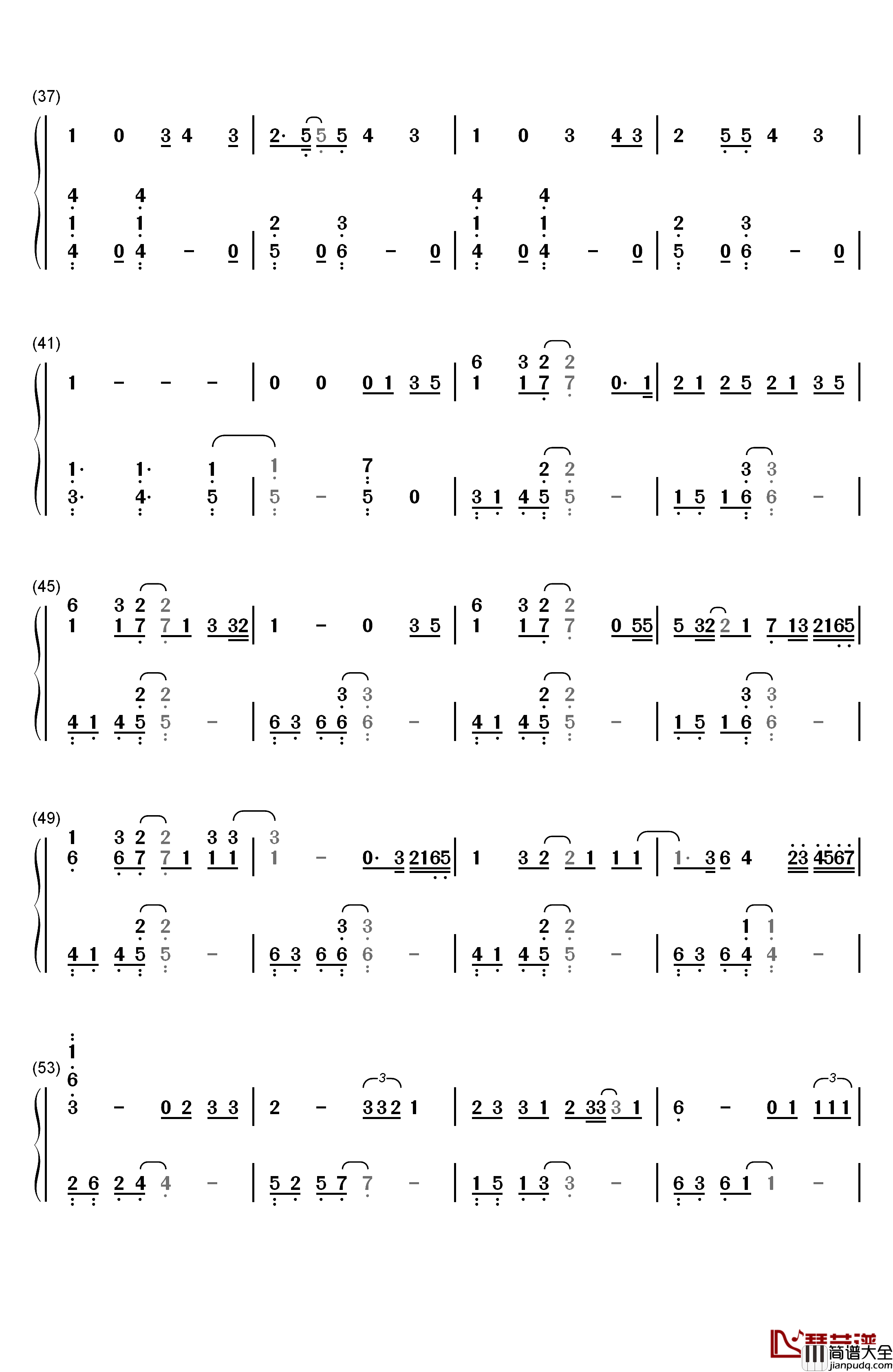 Love_Someone钢琴简谱_数字双手_Lukas_Graham