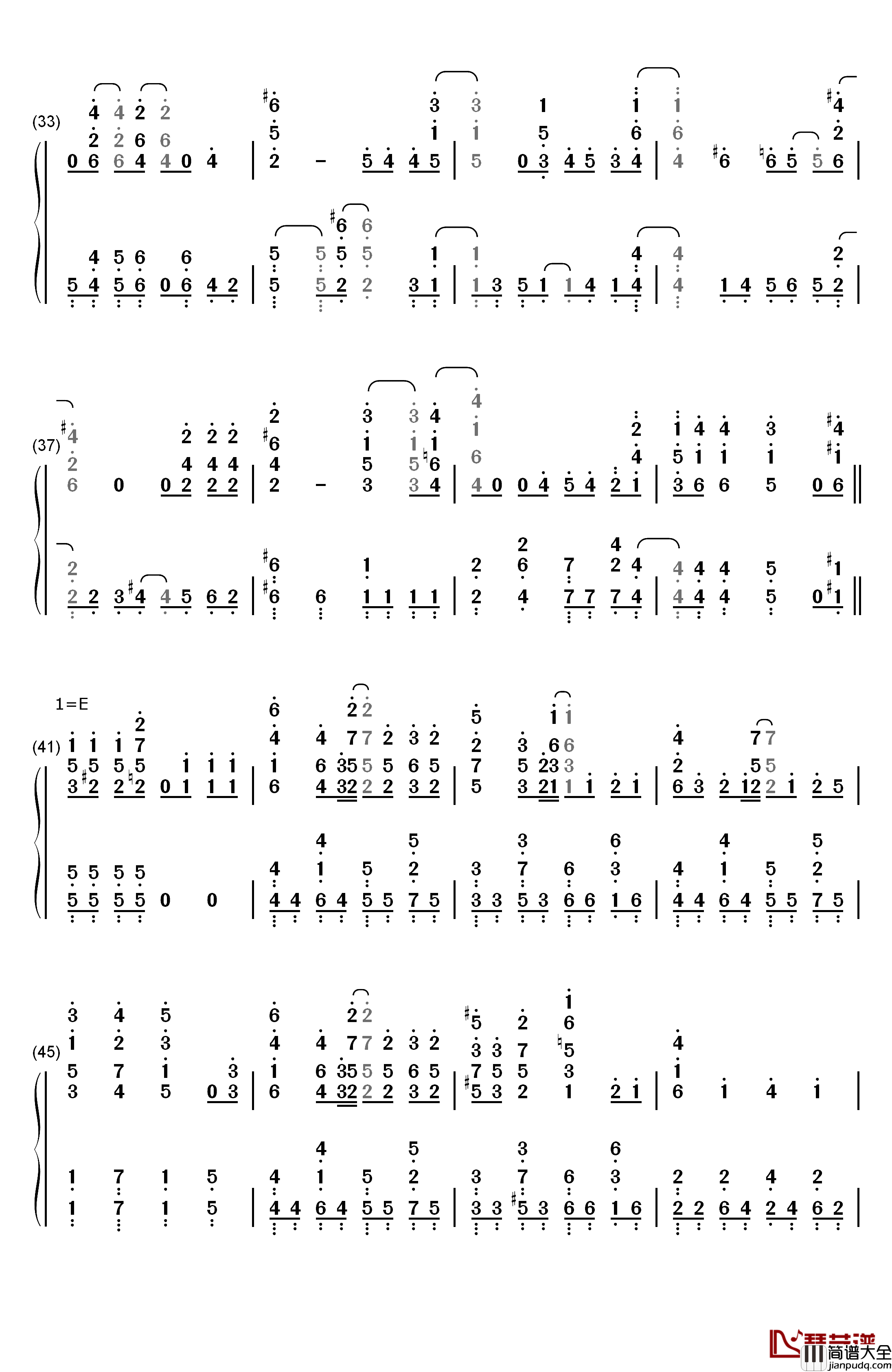 FANTASTIC_LOVERS钢琴简谱_数字双手_Iron_Frill