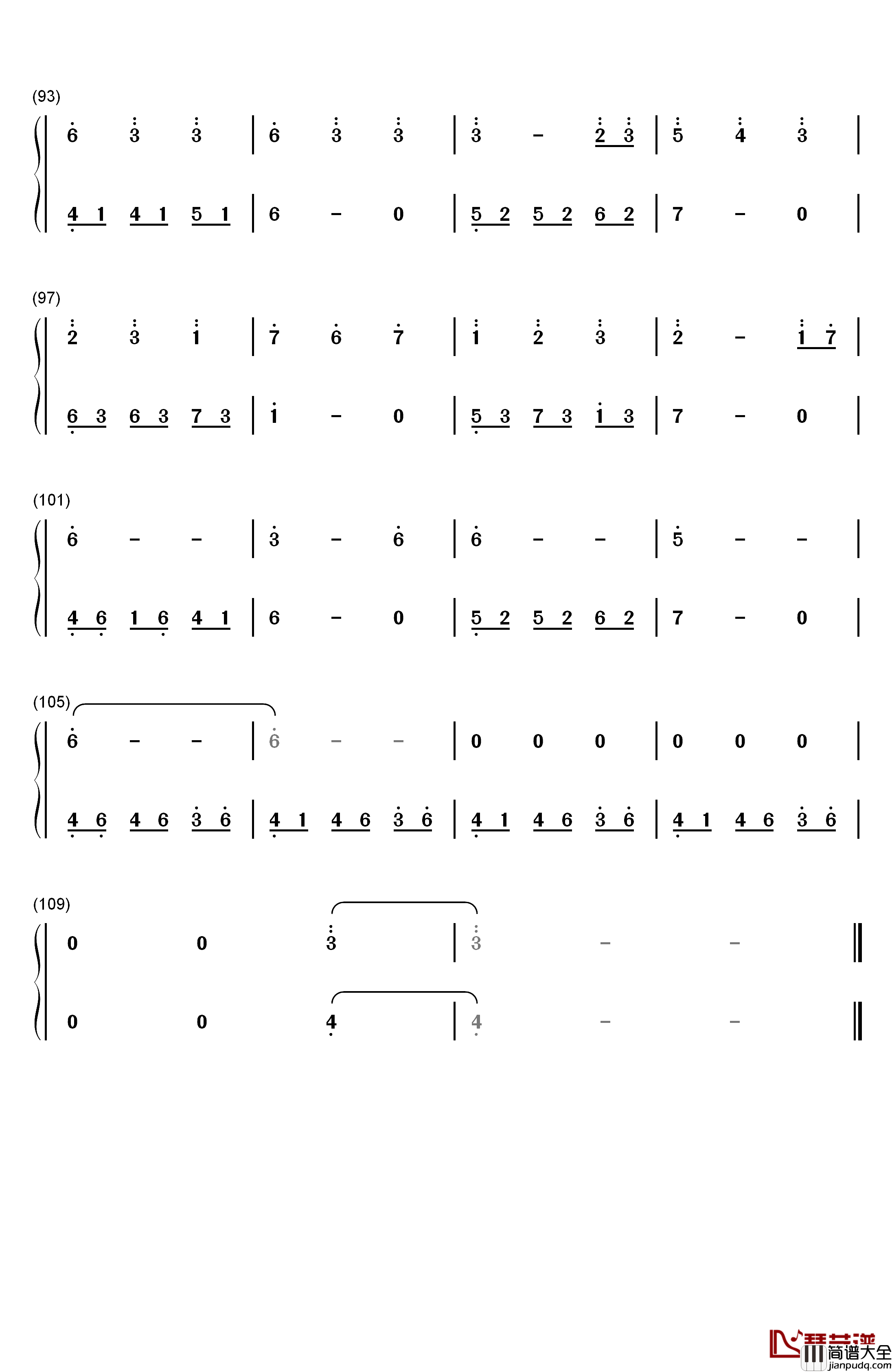 Raindrops钢琴简谱_数字双手_S.E.N.S