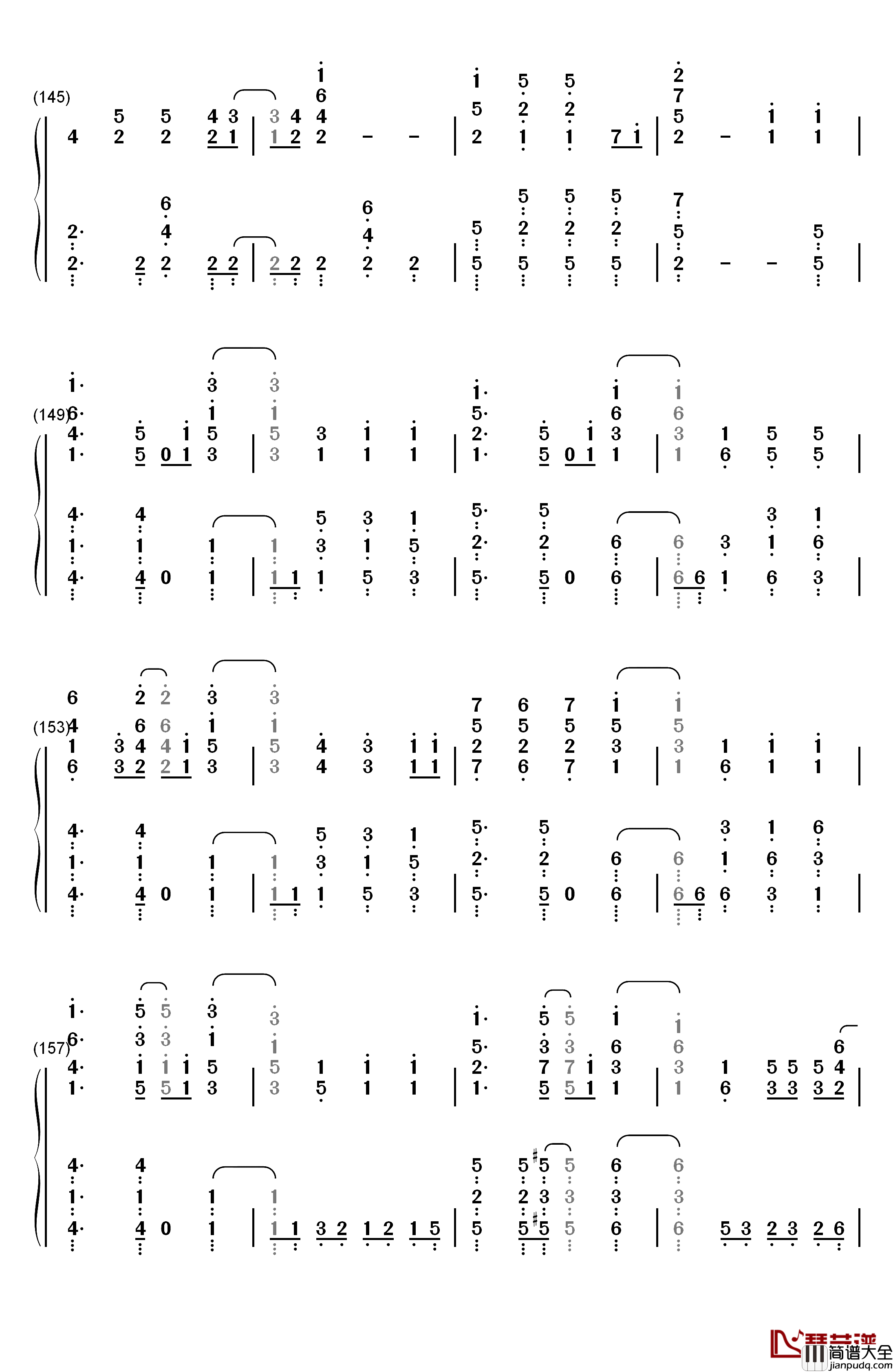 きみの名前钢琴简谱_数字双手_藤川千爱