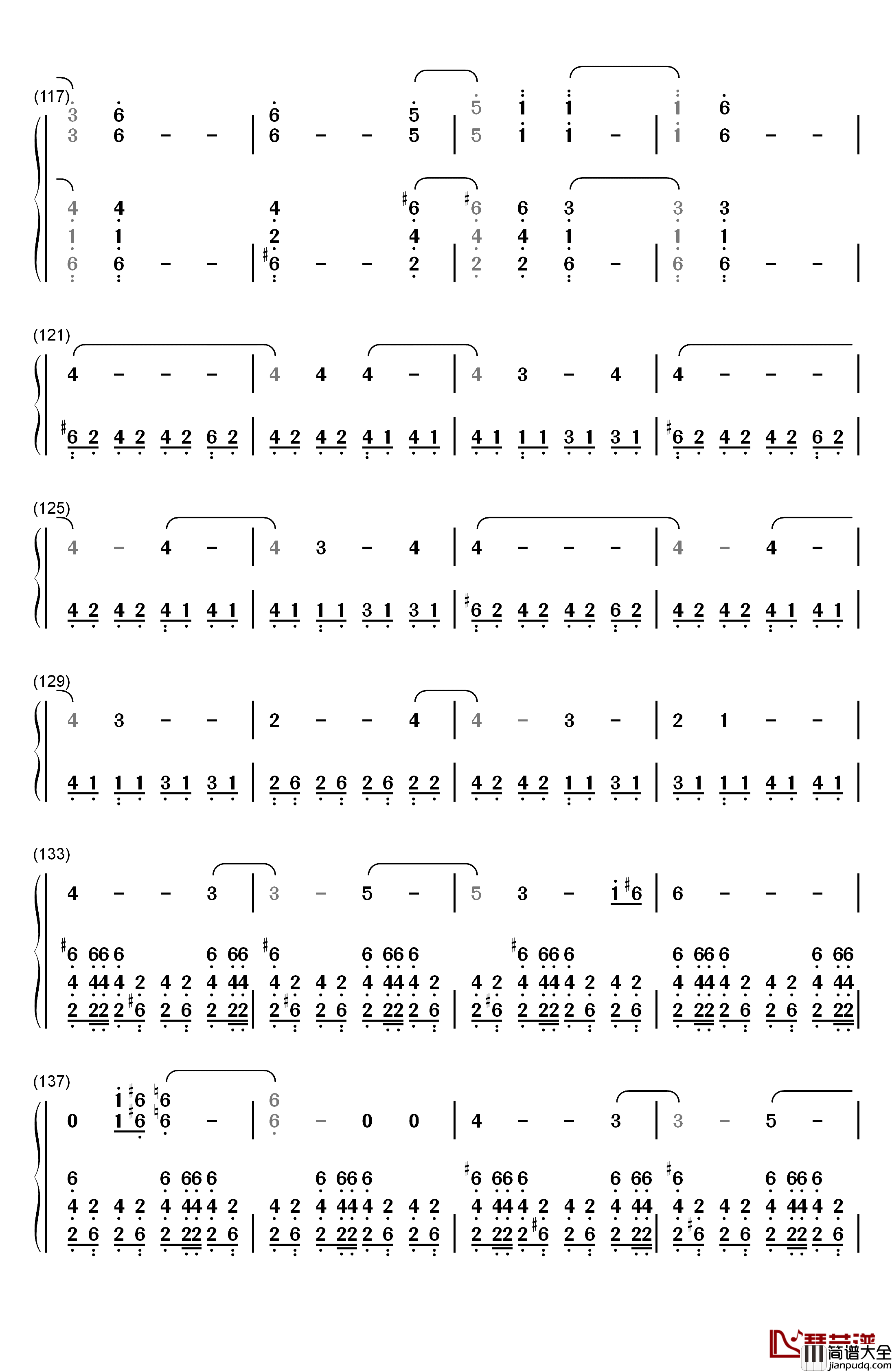 Welcome_Home钢琴简谱_数字双手_Radical_Face