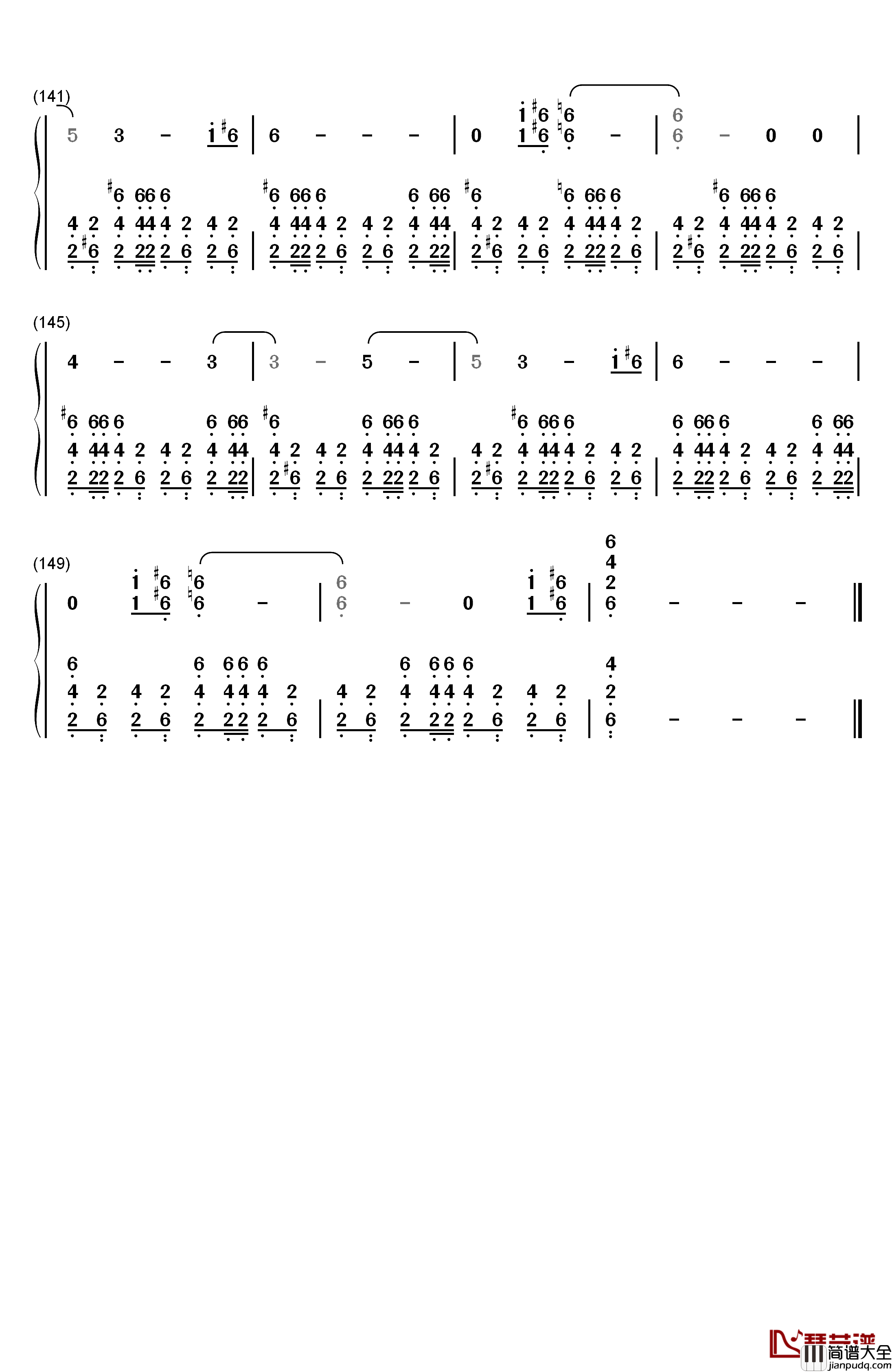 Welcome_Home钢琴简谱_数字双手_Radical_Face