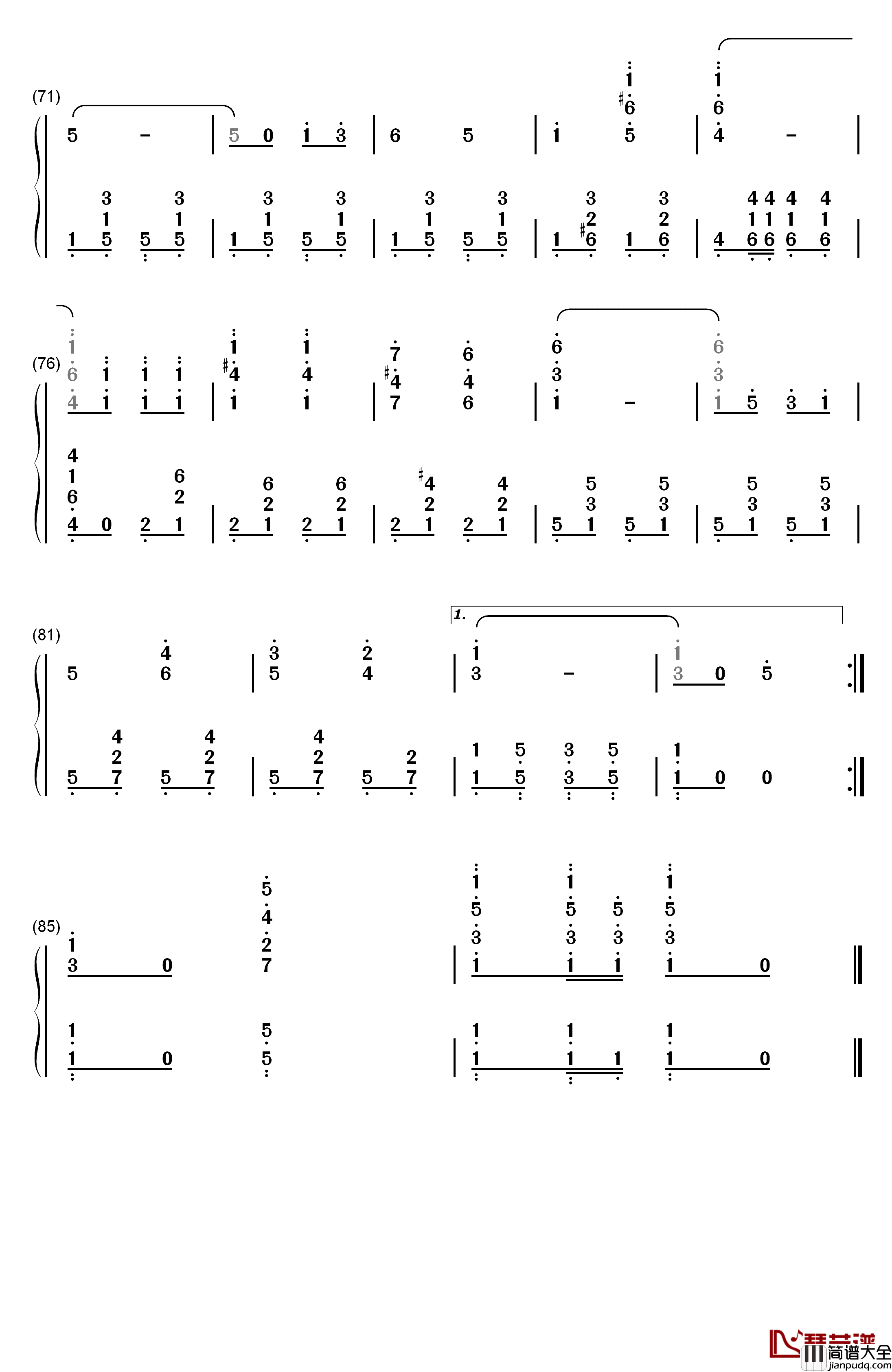 双头鹰进行曲钢琴简谱_数字双手_瓦格纳