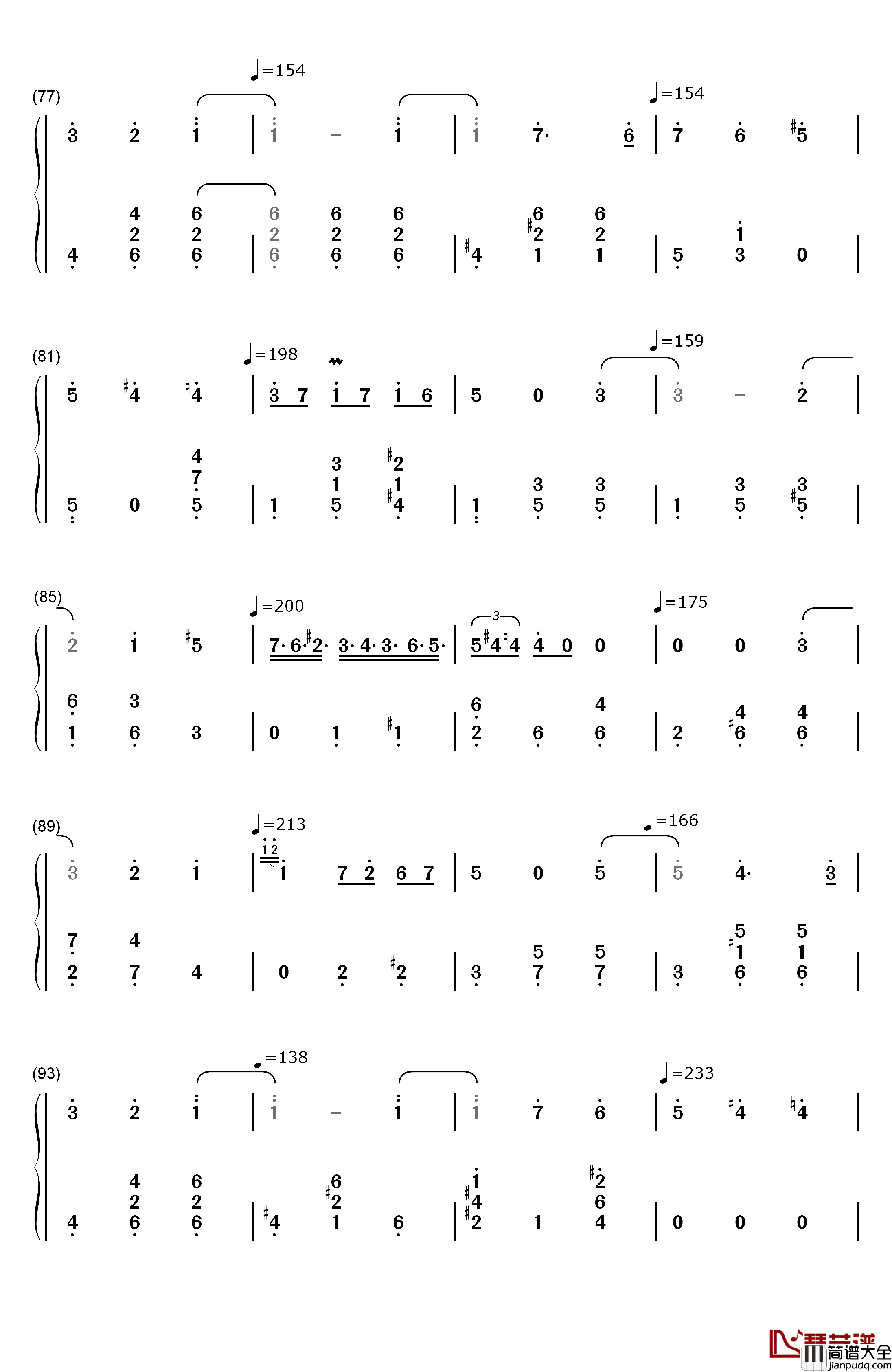 升C小调圆舞曲钢琴简谱_数字双手_肖邦