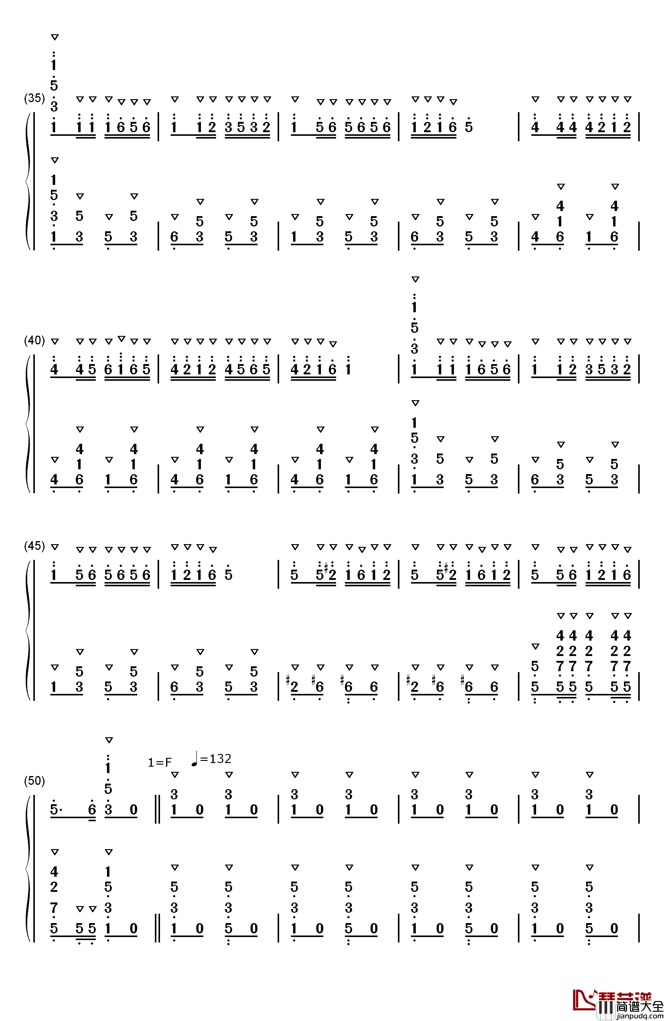 卡门序曲钢琴简谱_数字双手_比才