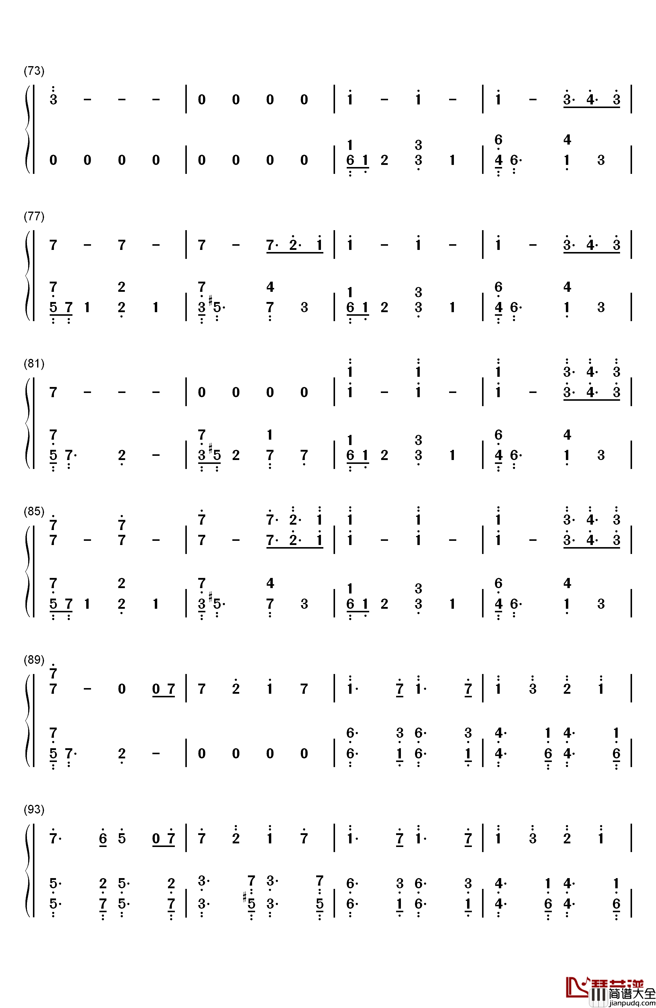 Different_World钢琴简谱_数字双手_Alan_Walker_K_391_Sofia_Carson_CORSAK